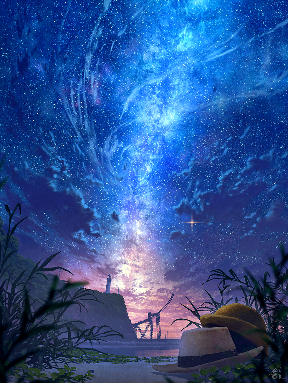 Stars Stone Light Painting 978x1300