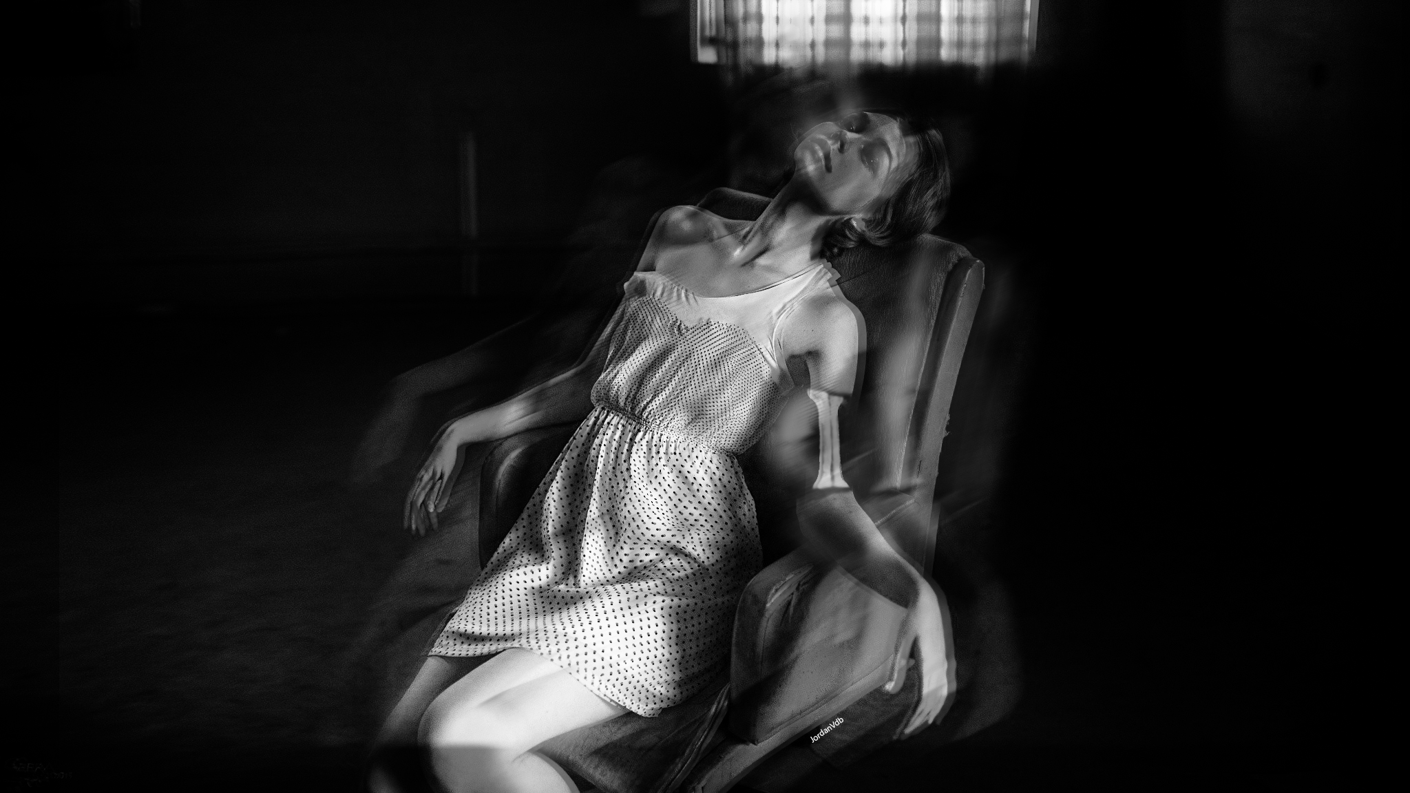 Women Dark Horror Monochrome Photo Manipulation Bones 2048x1152