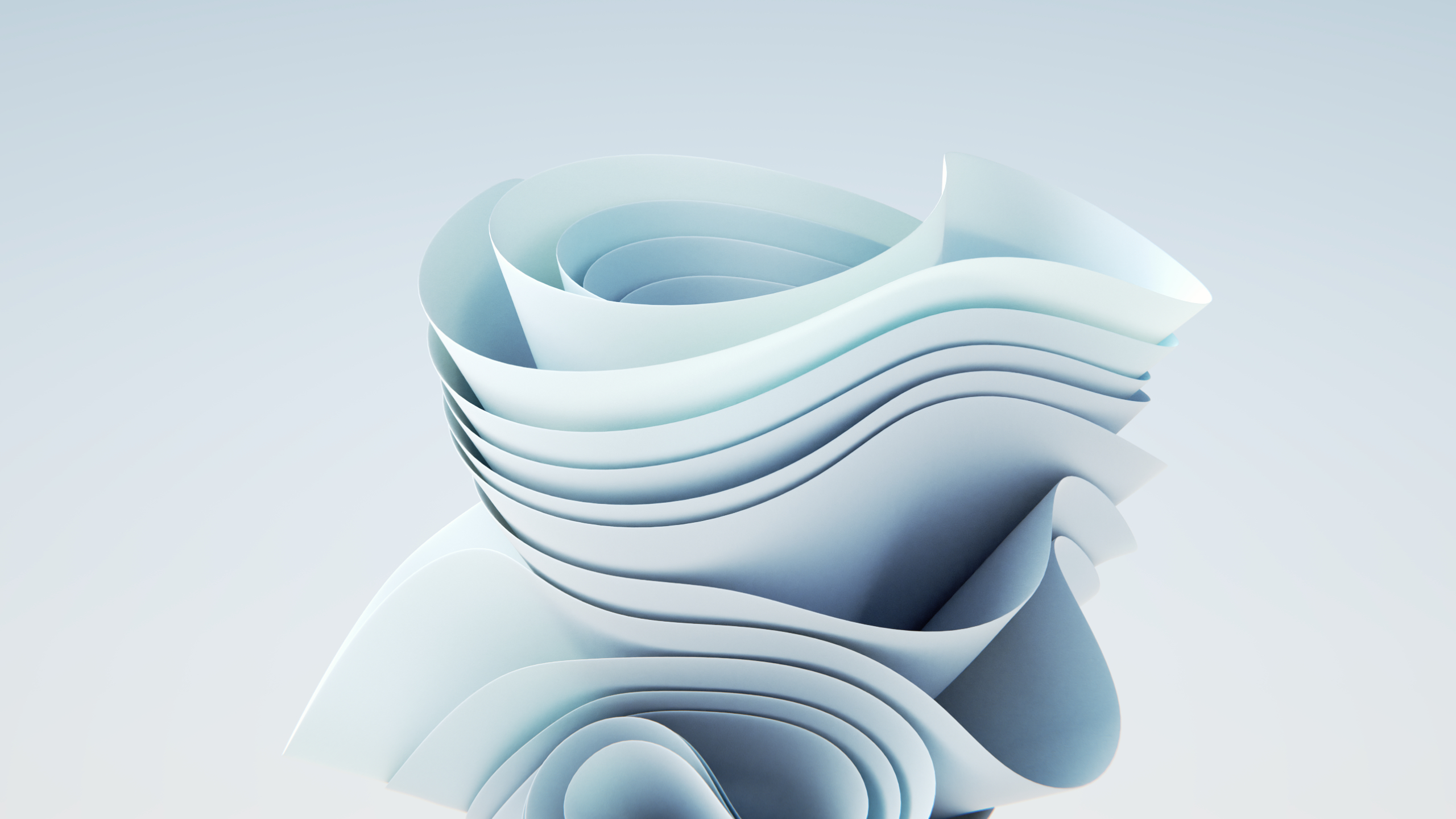 Windows 11 Minimalism Abstract 3D Abstract Blender Render 2560x1440