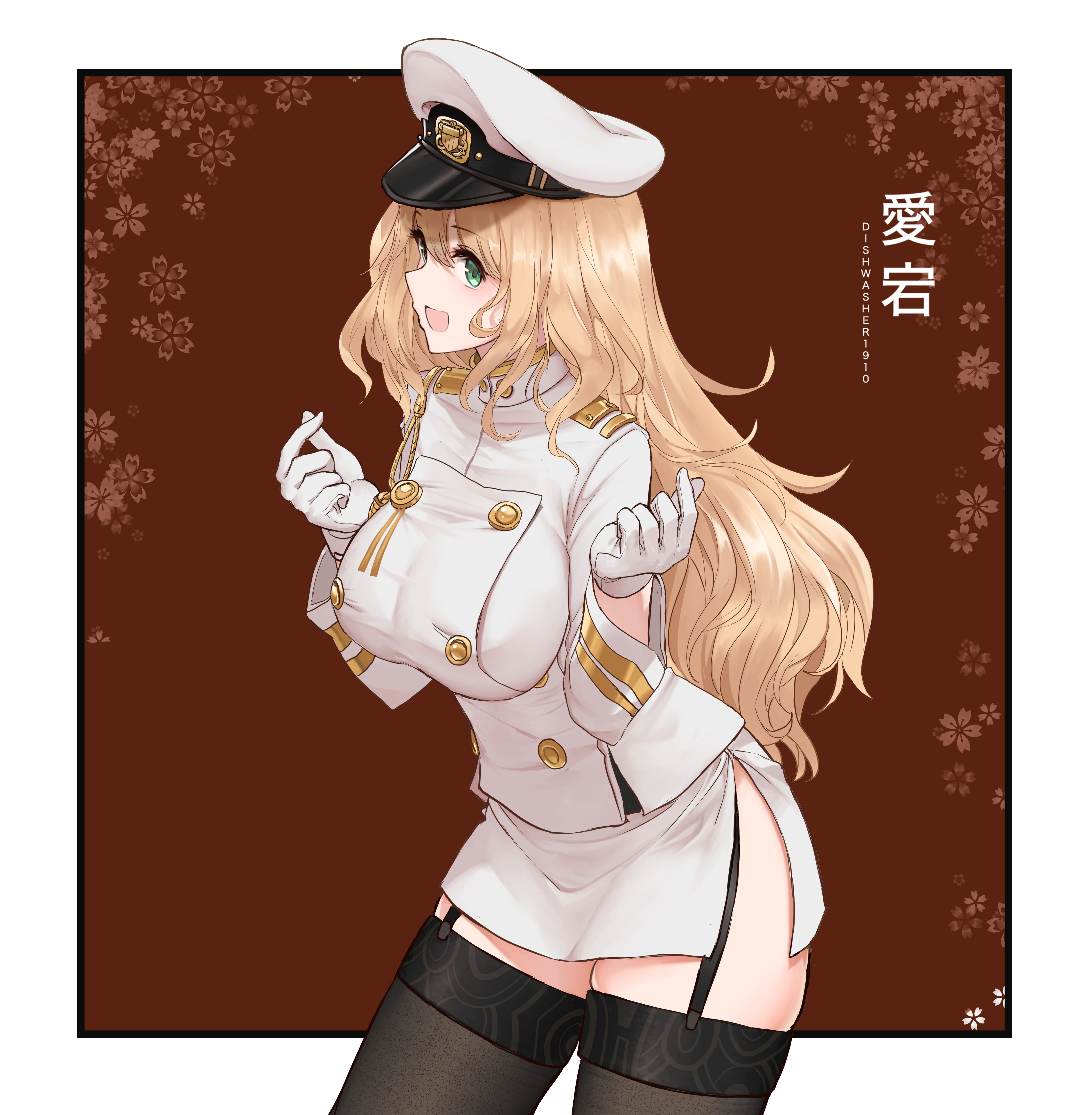 Dishwasher1910 Anime Anime Girls Cosplay Kantai Collection Atago KanColle Long Hair Blonde Artwork D 3760x3838