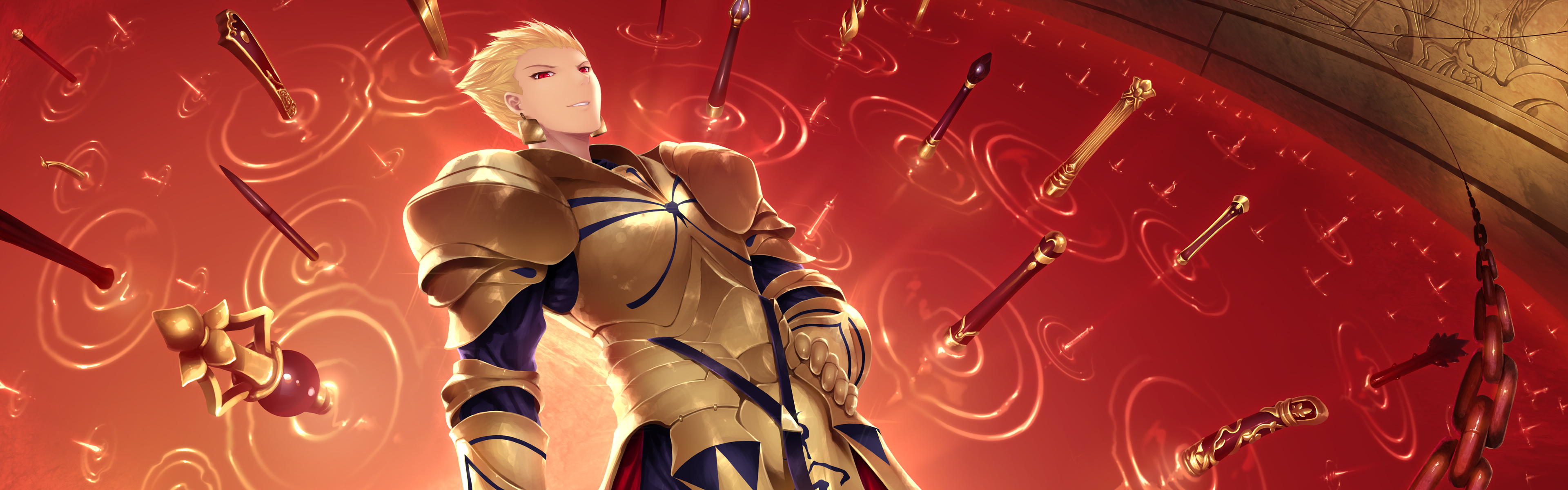 Wallpaper anime, art, guy, Fate Stay Night, Gilgamesh, Archer for mobile  and desktop, section прочее, resolution 2480x1550 - download