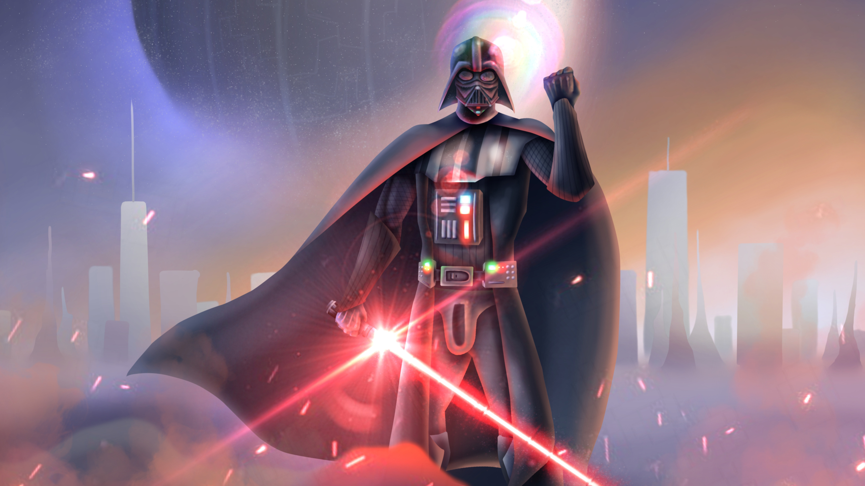 Darth Vader Lightsaber Sith Star Wars 3508x1973