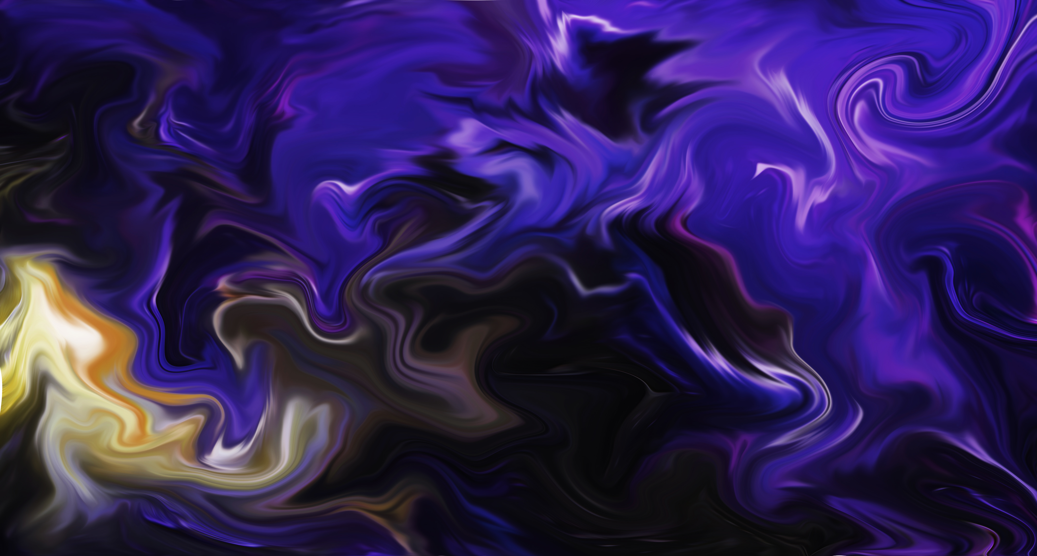 Abstract Fluid Liquid Artwork Colorful Shapes Dark Purple 4024x2160