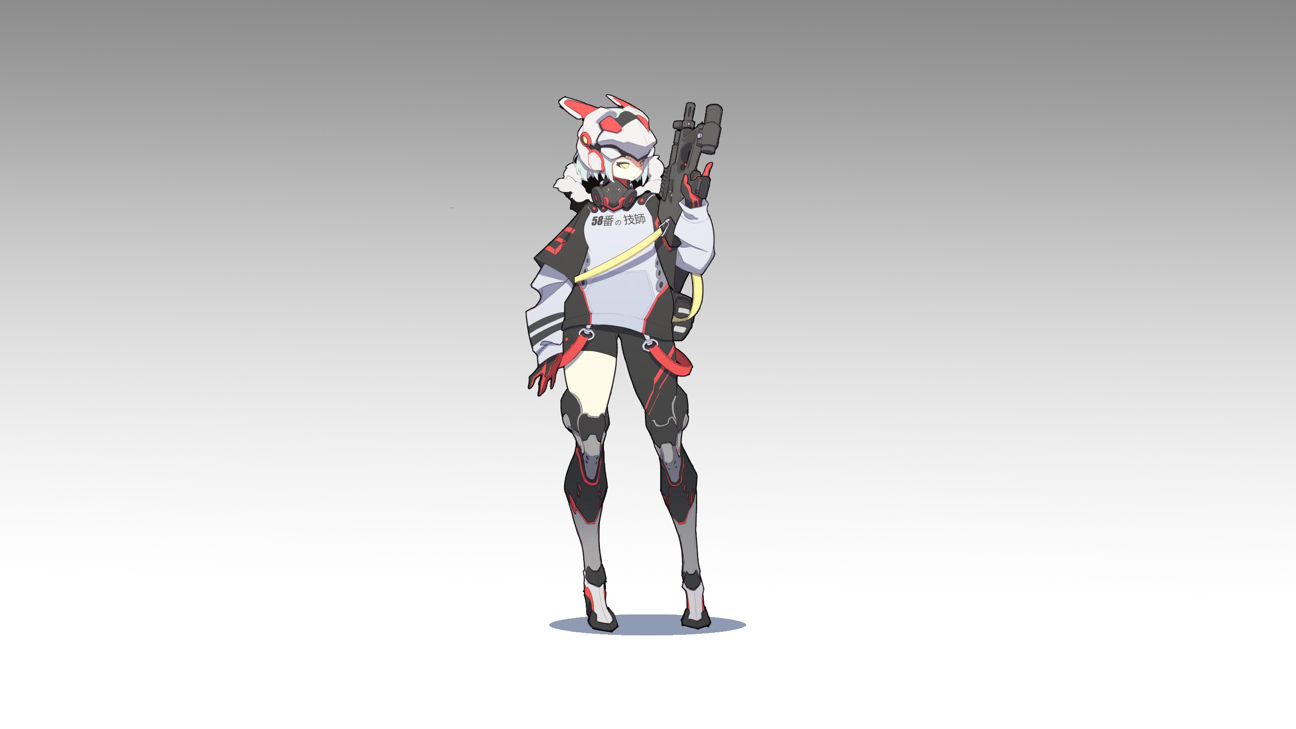 Anime Gun SMG Futuristic 2560x1440