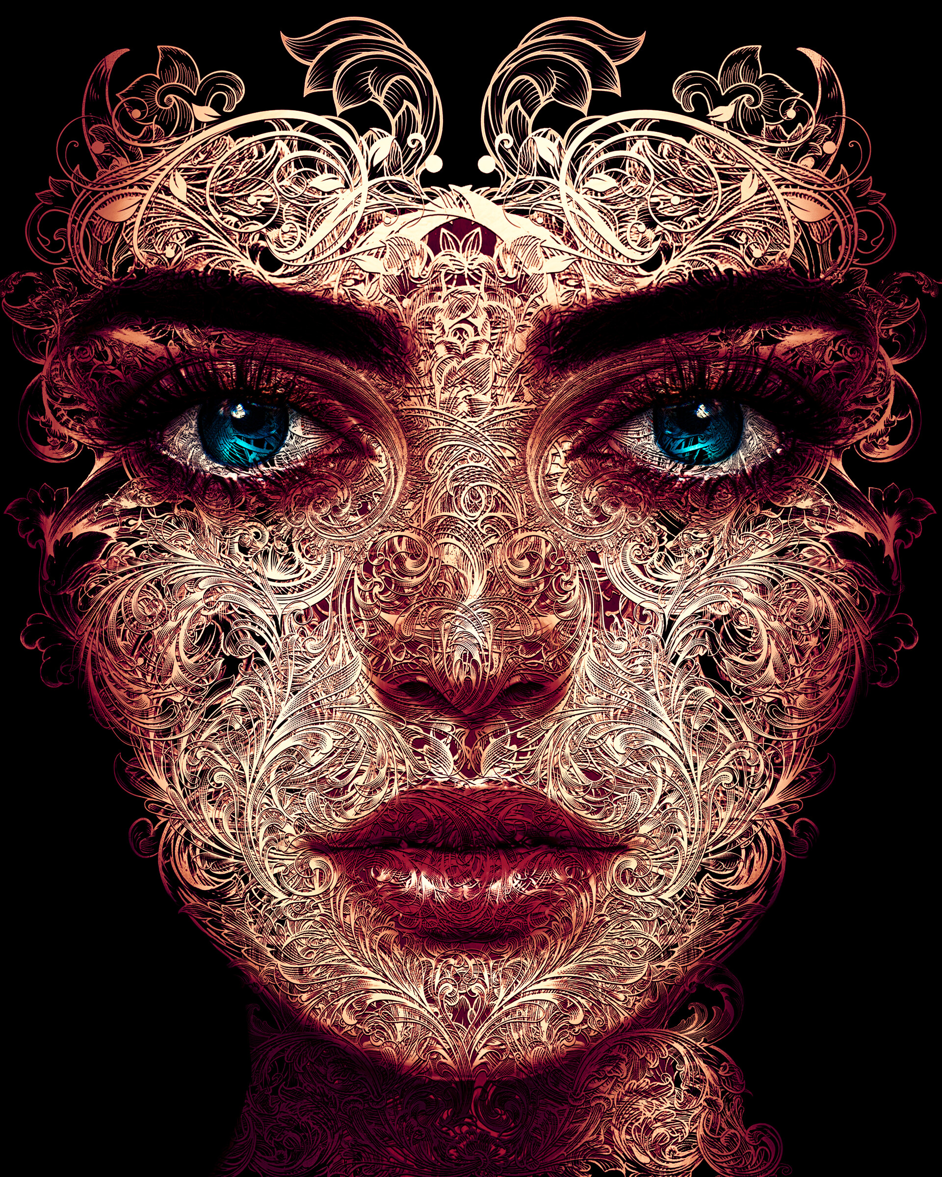Evgeny Dvoretckiy Artwork Digital Art Women Closeup Face Portrait 1920x2400
