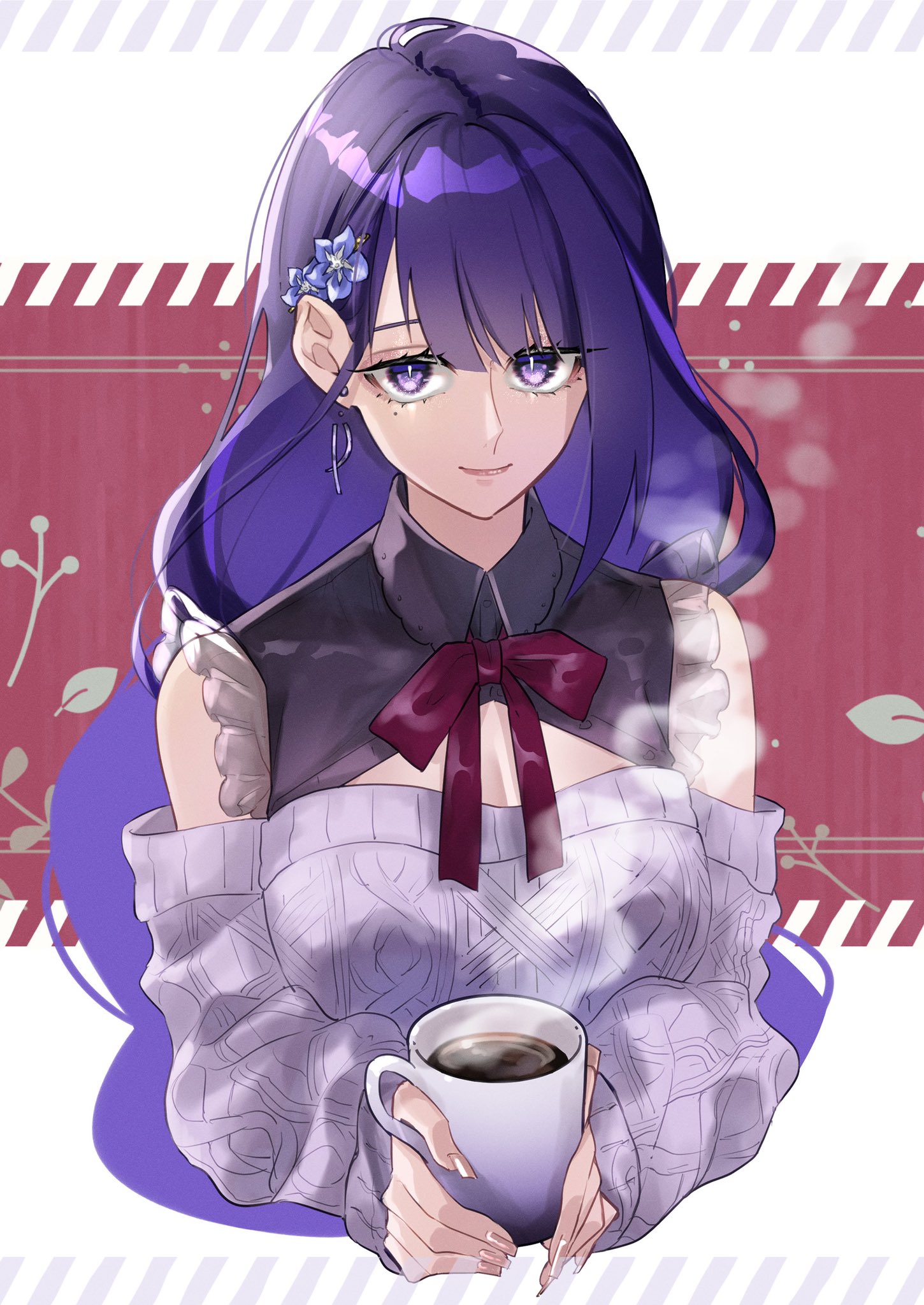 Raiden Makoto Genshin Impact Long Hair Purple Eyes Purple Hair Anime Anime Games Anime Girls Artwork 1450x2048