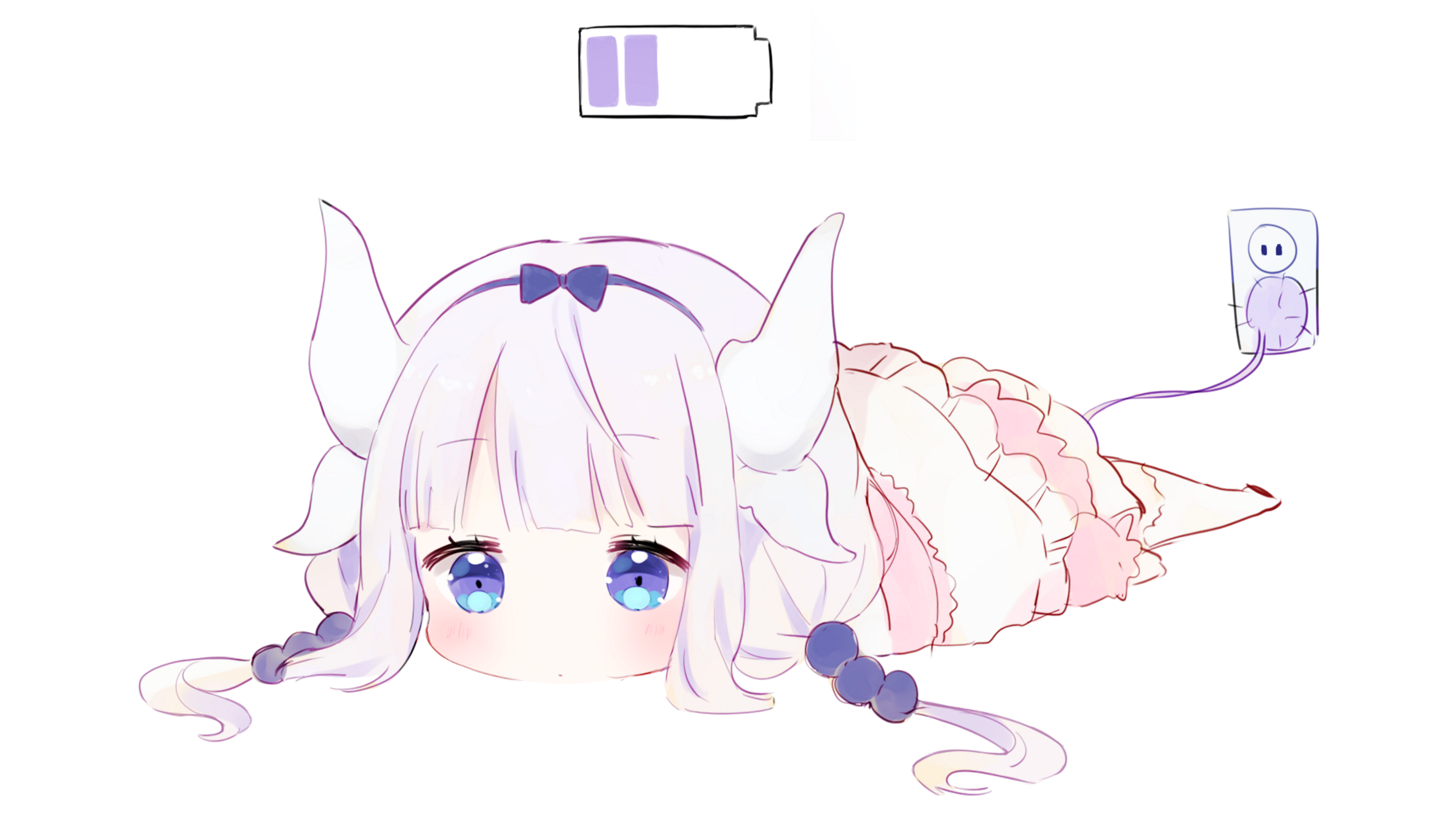 Kobayashi San Chi No Maid Dragon Kanna Kamui Kobayashi San Chi No Maid Dragon Anime Girls 2844x1600