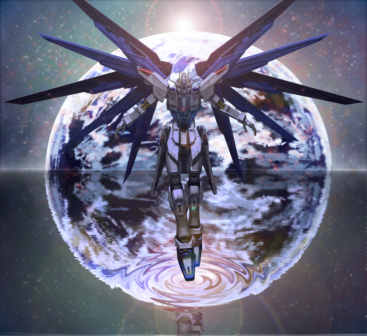 Anime Mechs Gundam Super Robot Wars Mobile Suit Gundam SEED Freedom Gundam Artwork Digital Art Fan A 1417x1297