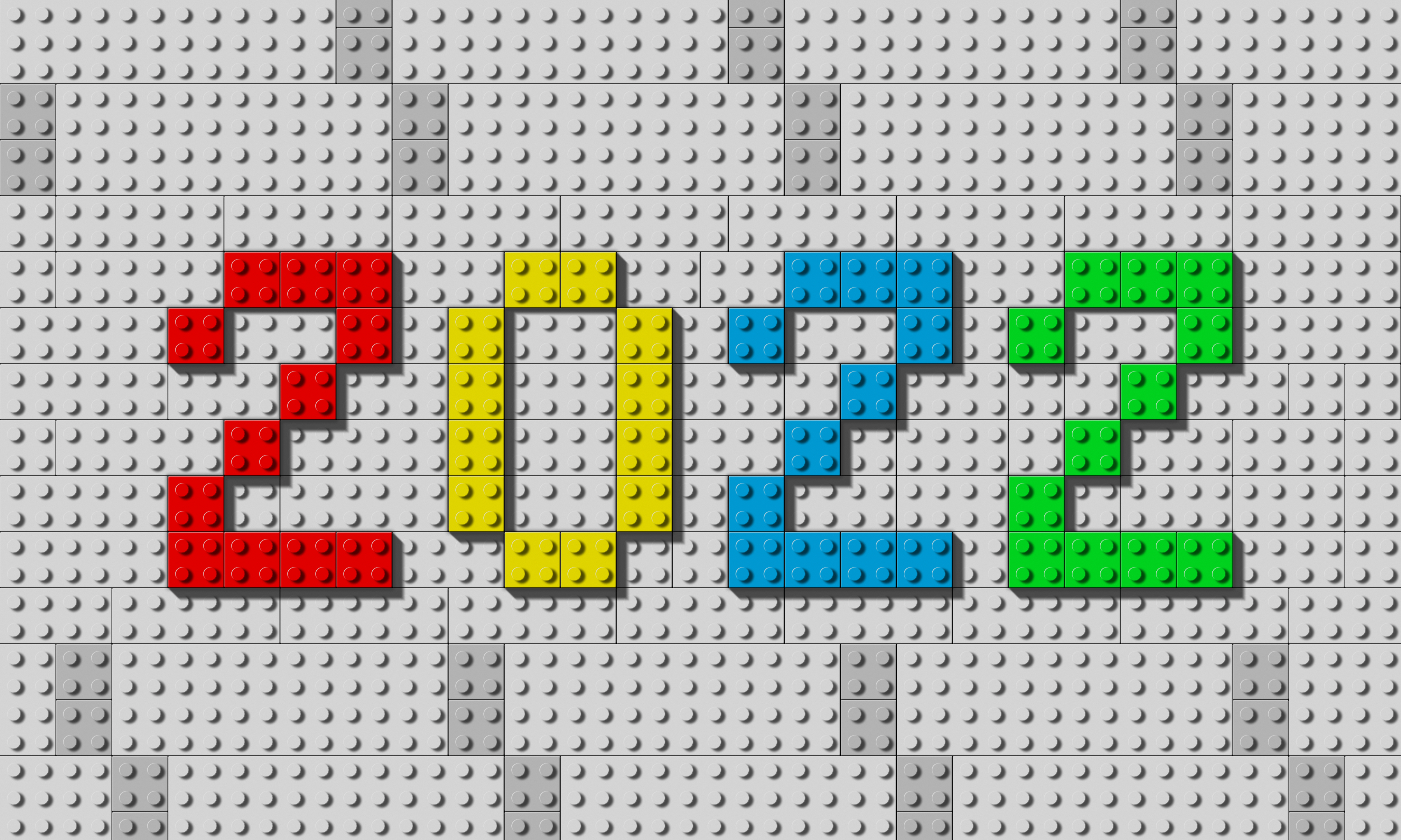 2022 Year Happy New Year Numbers Digital Art Bricks 5000x3000