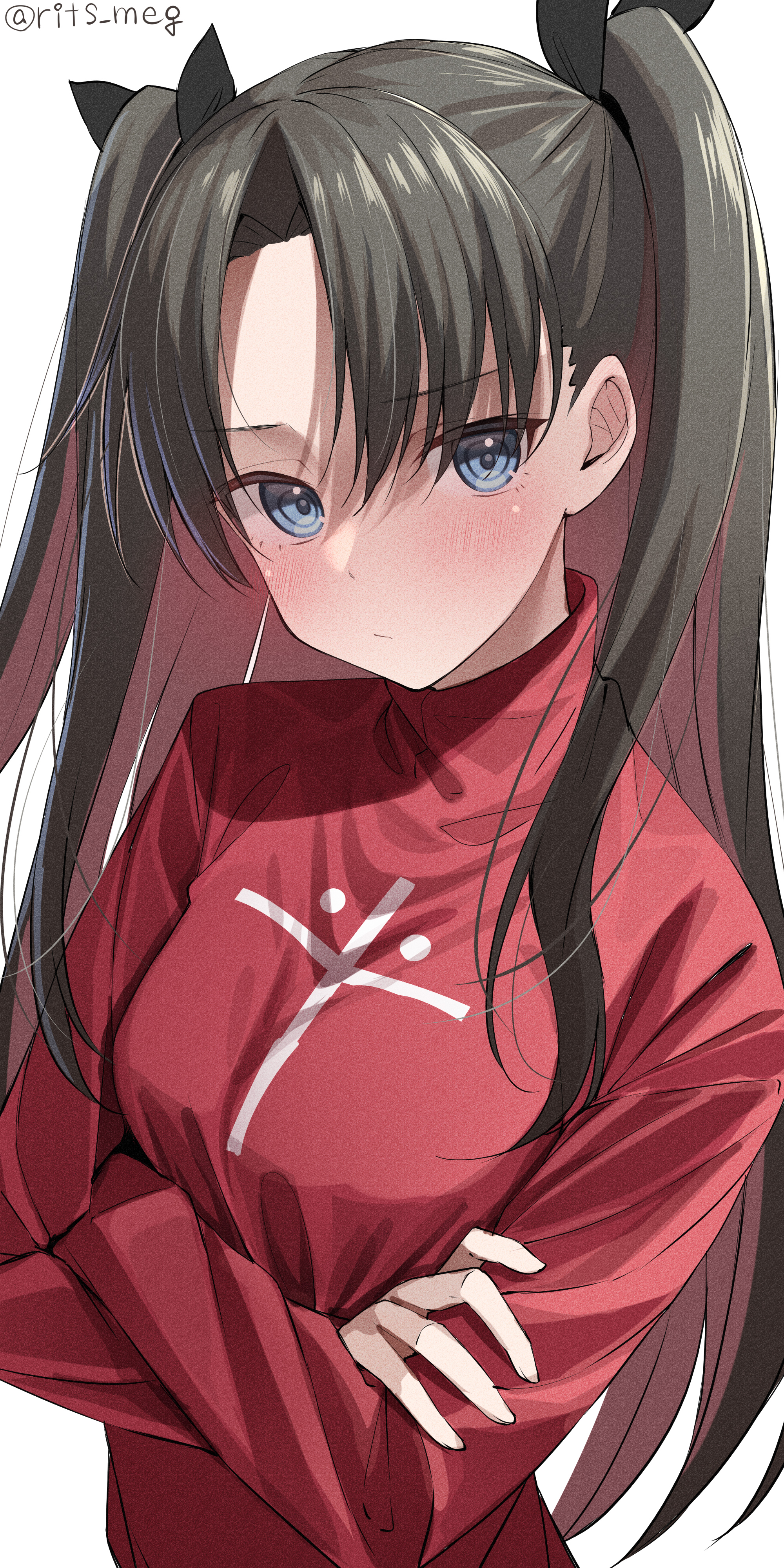 Anime Anime Girls Fate Series Fate Stay Night Fate Stay Night Unlimited Blade Works Tohsaka Rin Red  2000x4000