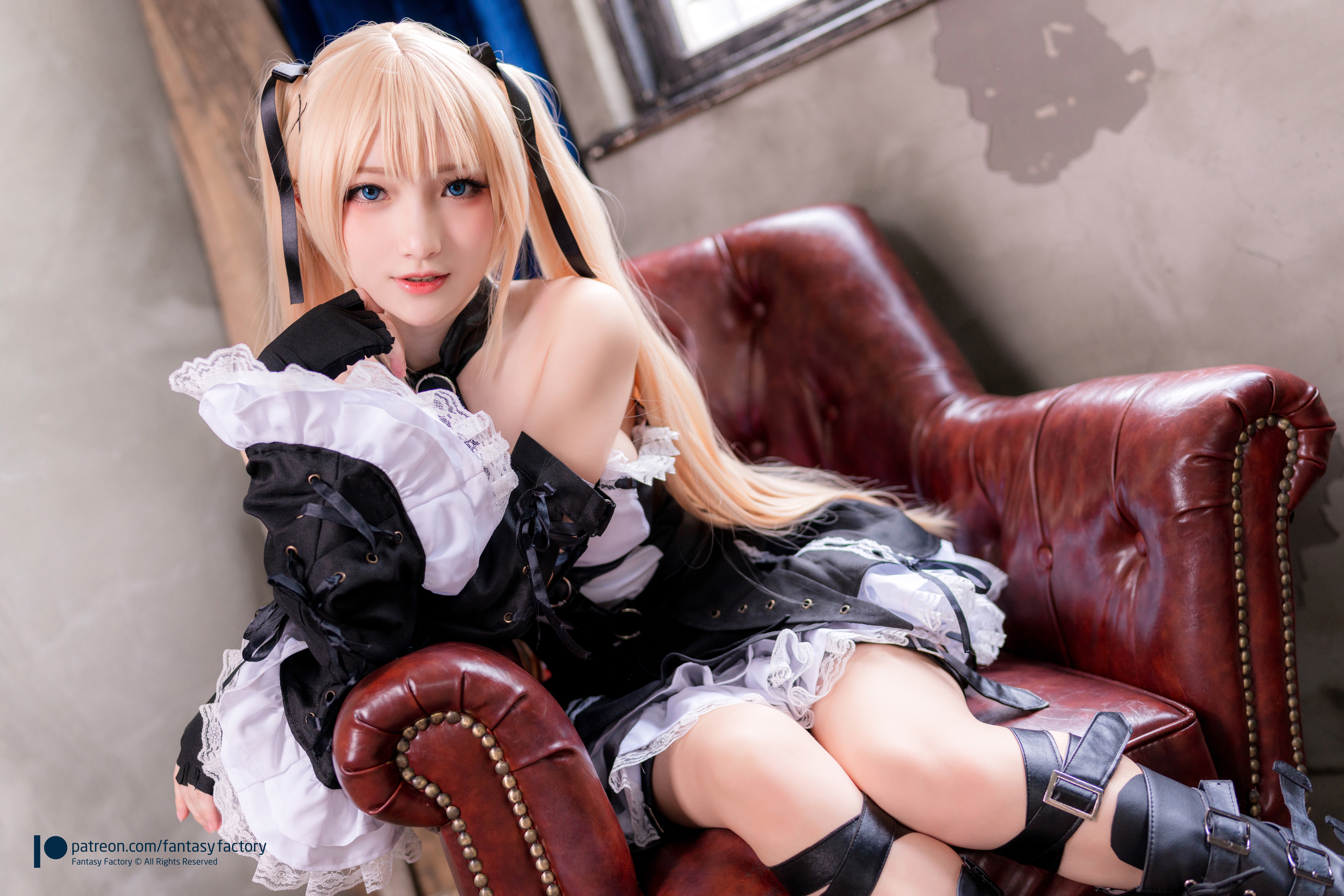 Women Model Asian Cosplay Marie Rose Dead Or Alive Video Games Video Game Girls Gothic Lolita Dress  7555x5039