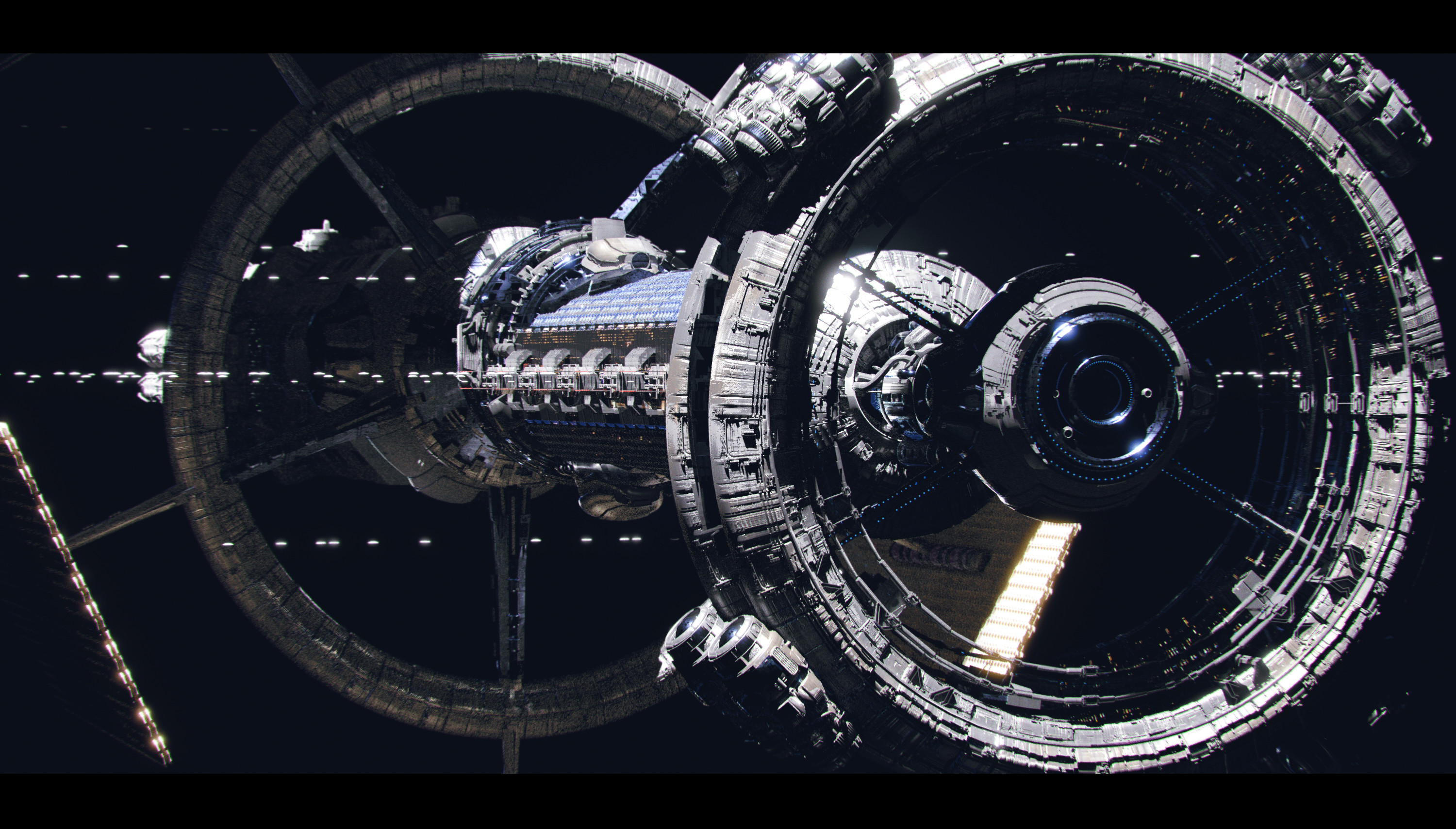 Artwork Space Spaceship Vehicle Digital Art Science Fiction 3000x1709
