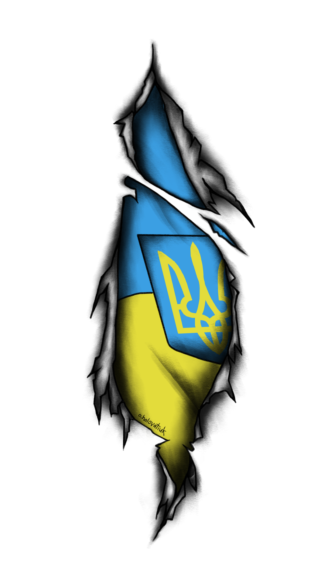 Ukraine Tattoo Flag 1080x1920