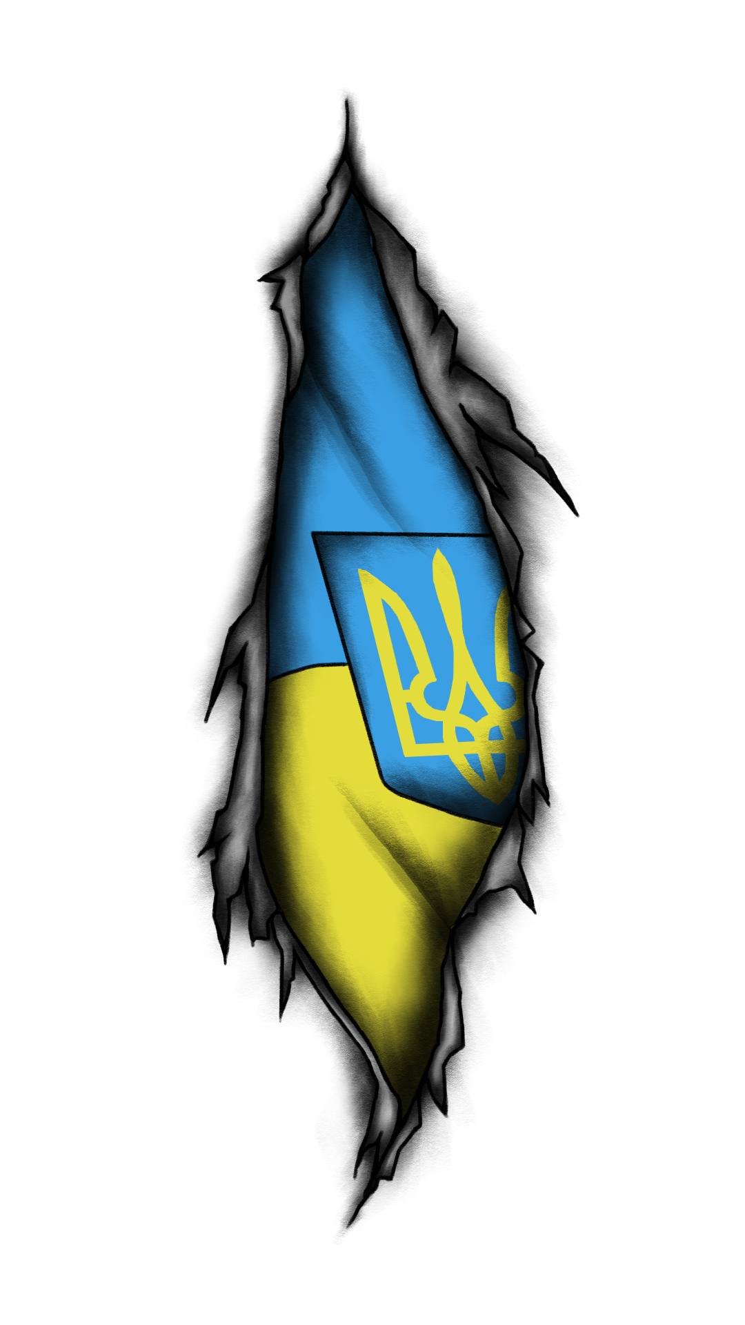 Ukraine Tattoo Flag 1080x1920