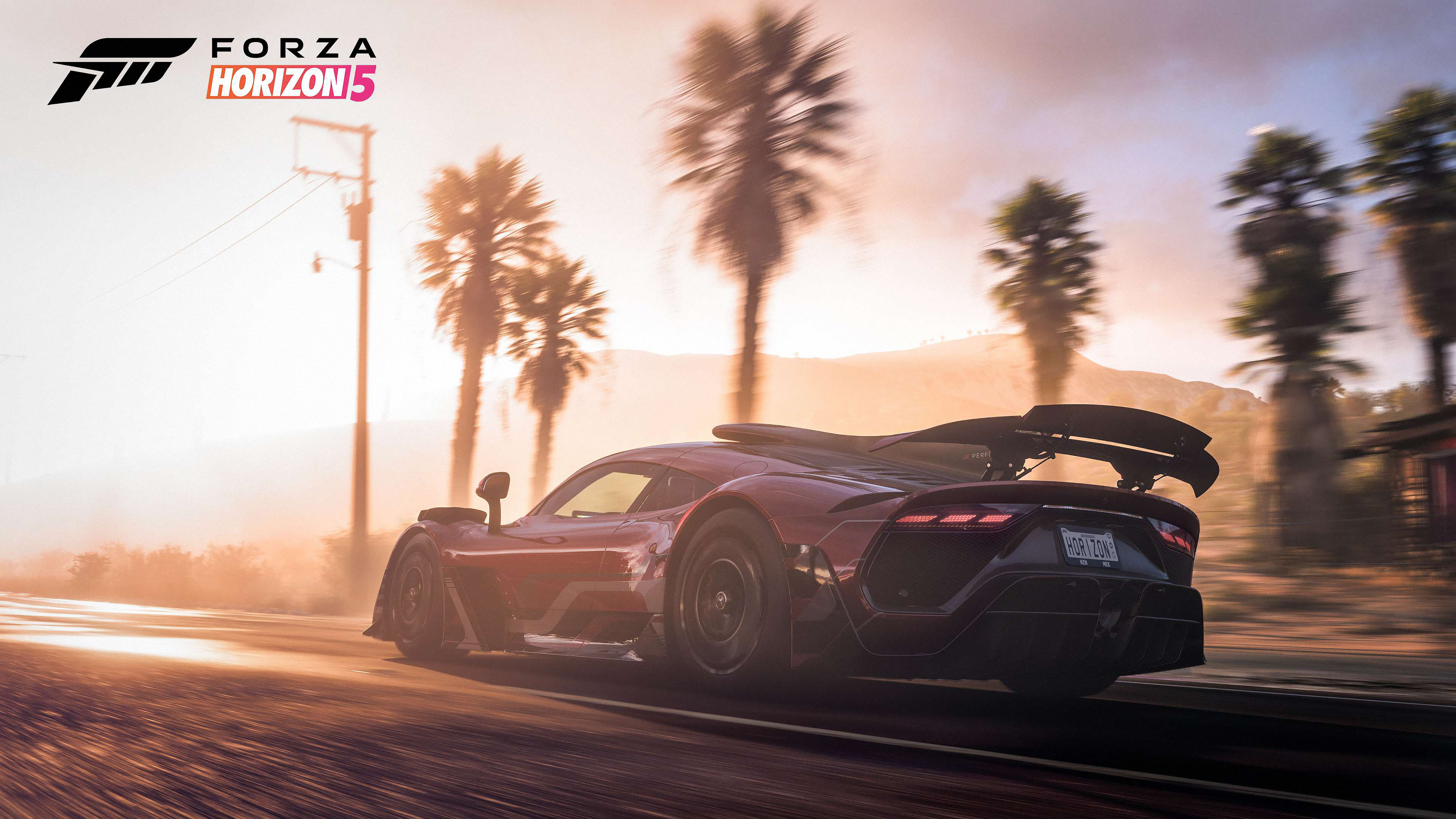 Forza Horizon 5 Mercedes AMG Project ONE Sunset Mexico Video Games Car Racing Vehicle 3840x2160