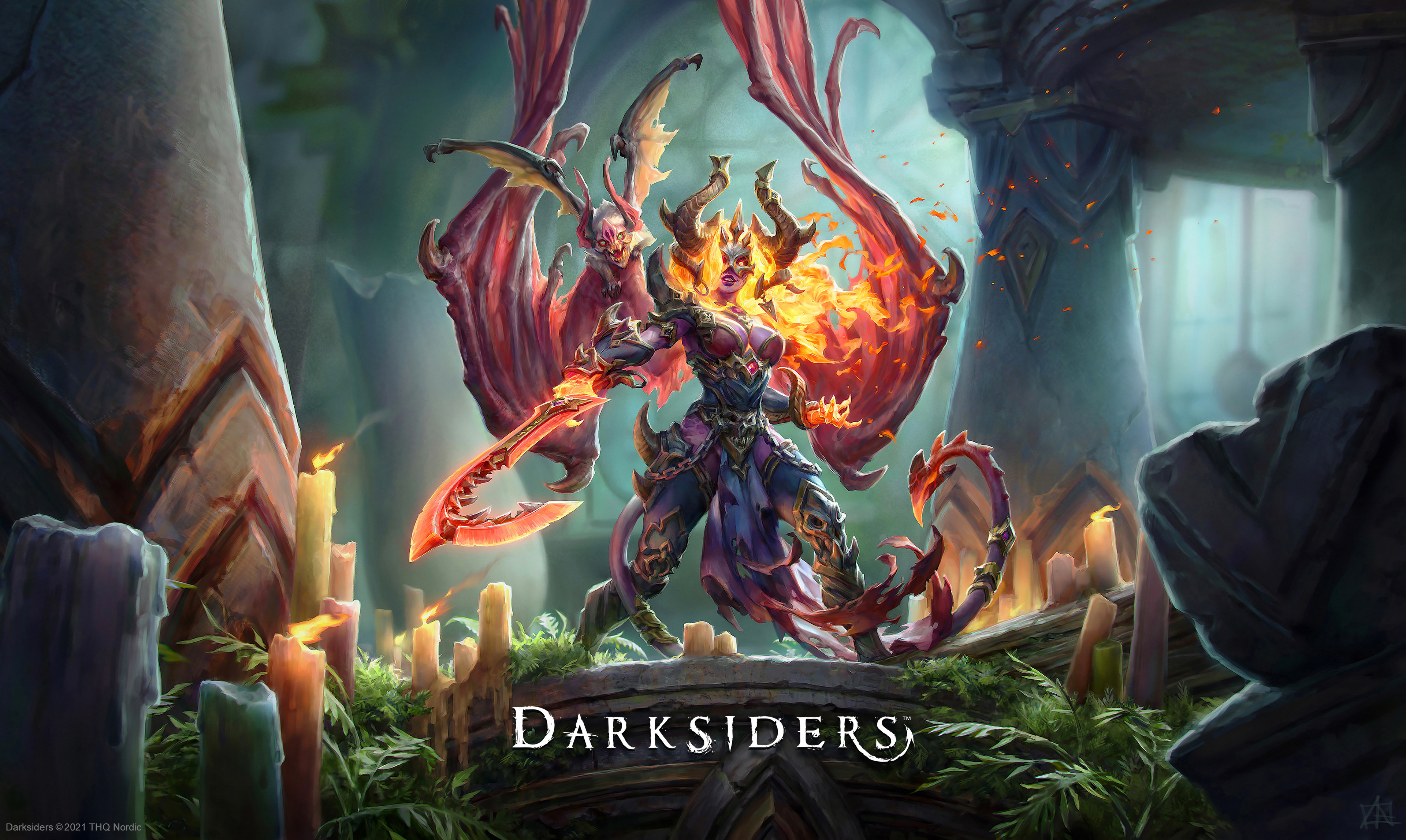 Darksiders Video Games Video Game Art Fantasy Art Fantasy Girl ArtStation 2021 Year THQ Nordic 3840x2295