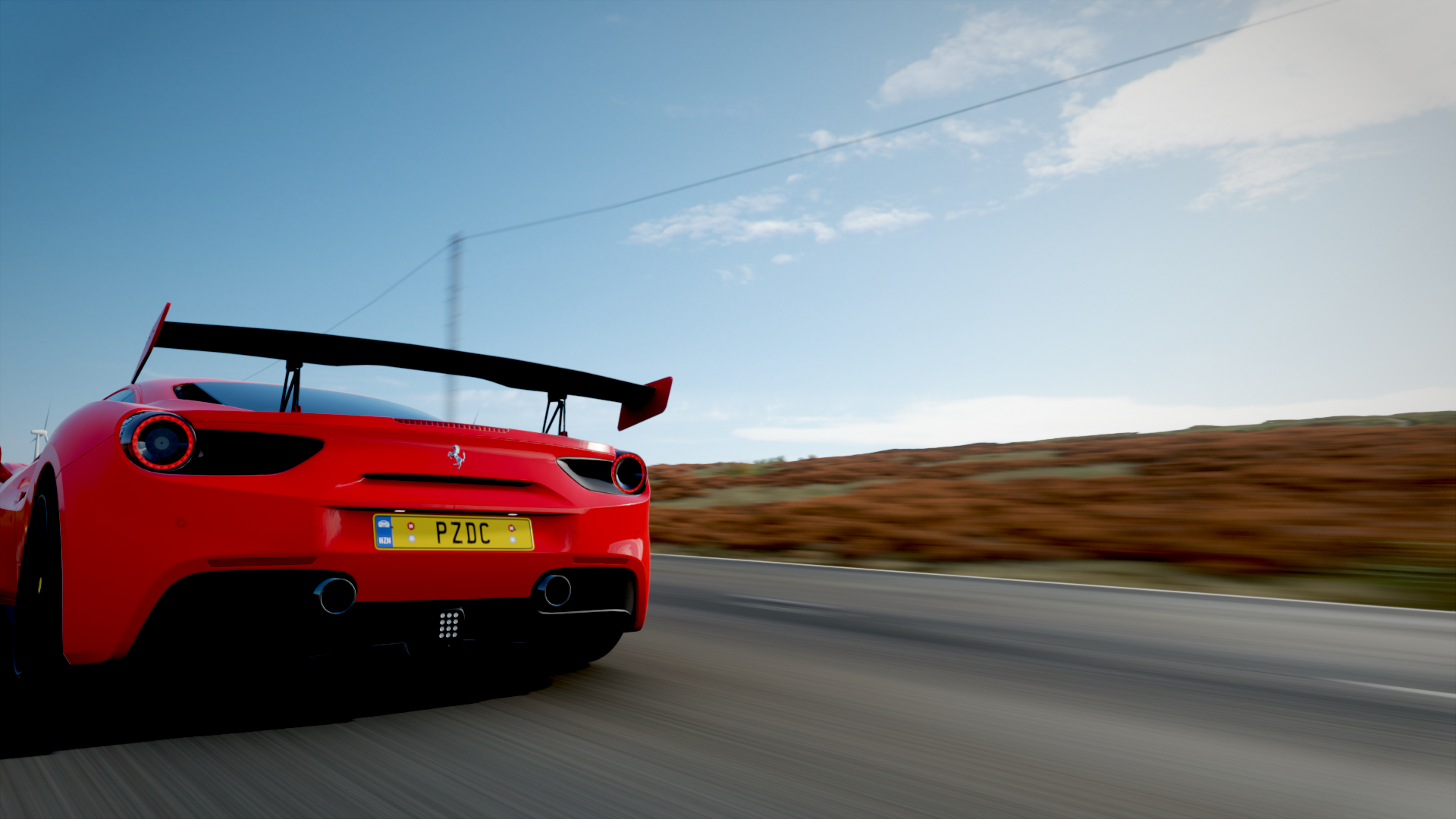 Forza Horizon 4 Race Cars Ferrari Red Cars Vehicle Video Games 1920x1080