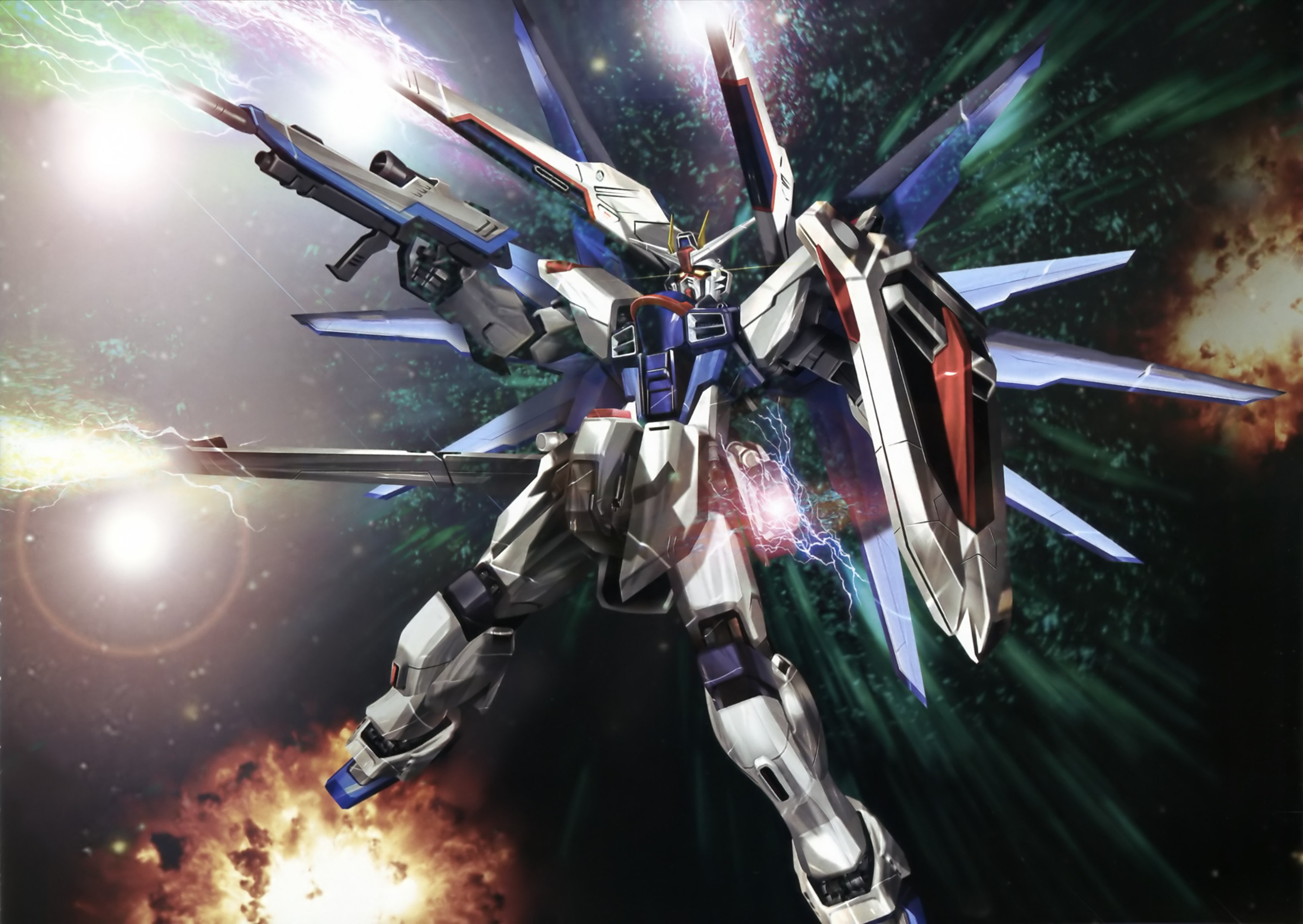 Anime Mech Gundam Mobile Suit Gundam SEED Super Robot Wars Freedom Gundam Artwork Digital Art Fan Ar 3023x2144