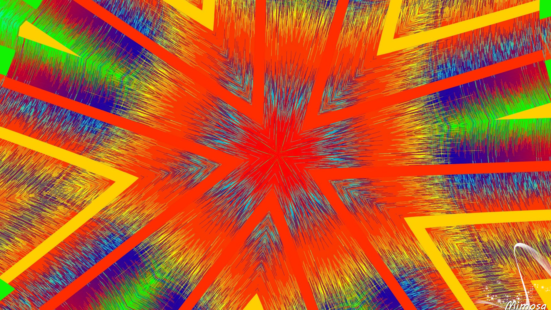 Artistic Digital Art Colors Pattern Generative Orange Color 1920x1080