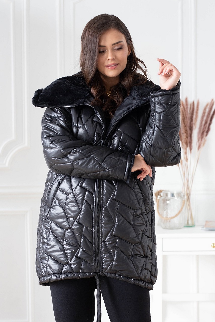 Women Long Hair Model Black Coat Coats Brunette 853x1280