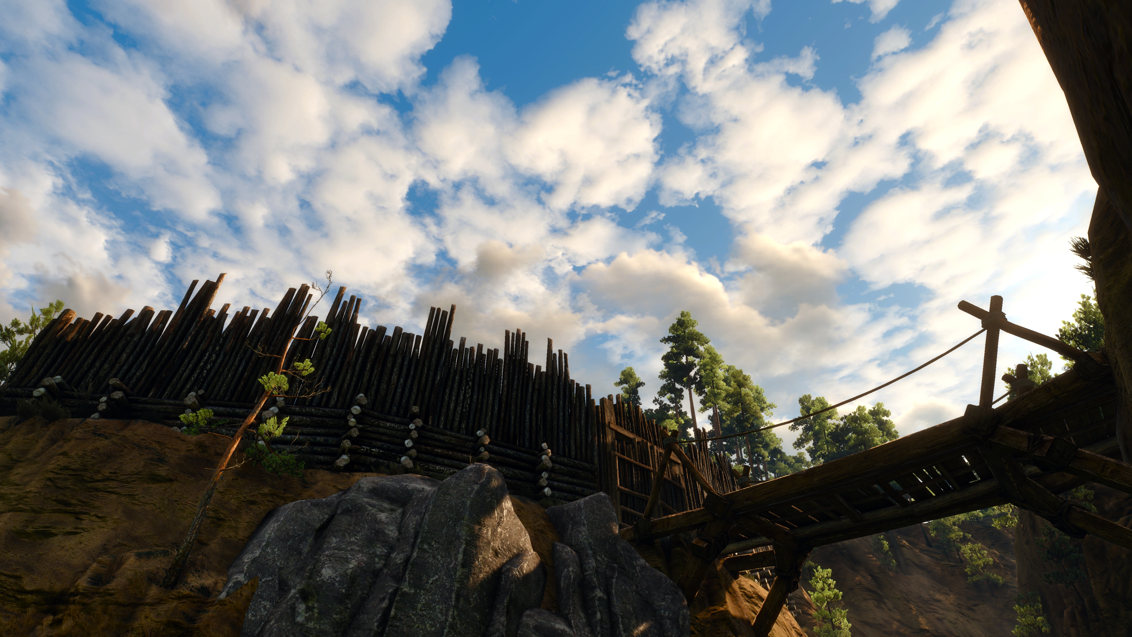 The Witcher 3 Wild Hunt Bridge Wall Cliff 3840x2160