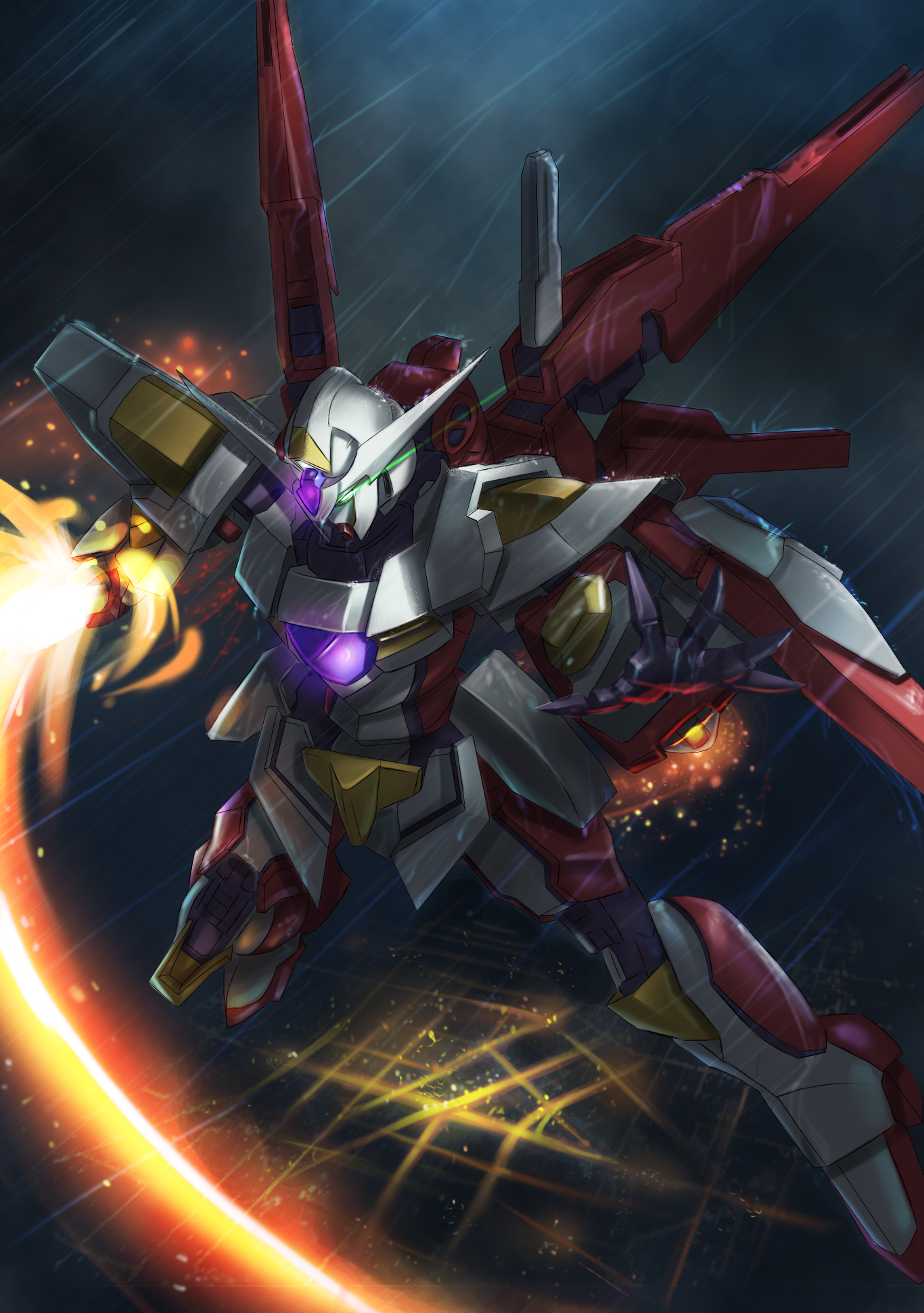 Reborns Gundam Mobile Suit Gundam 00 Anime Mechs Gundam Super Robot Wars Artwork Digital Art Fan Art 1366x1940