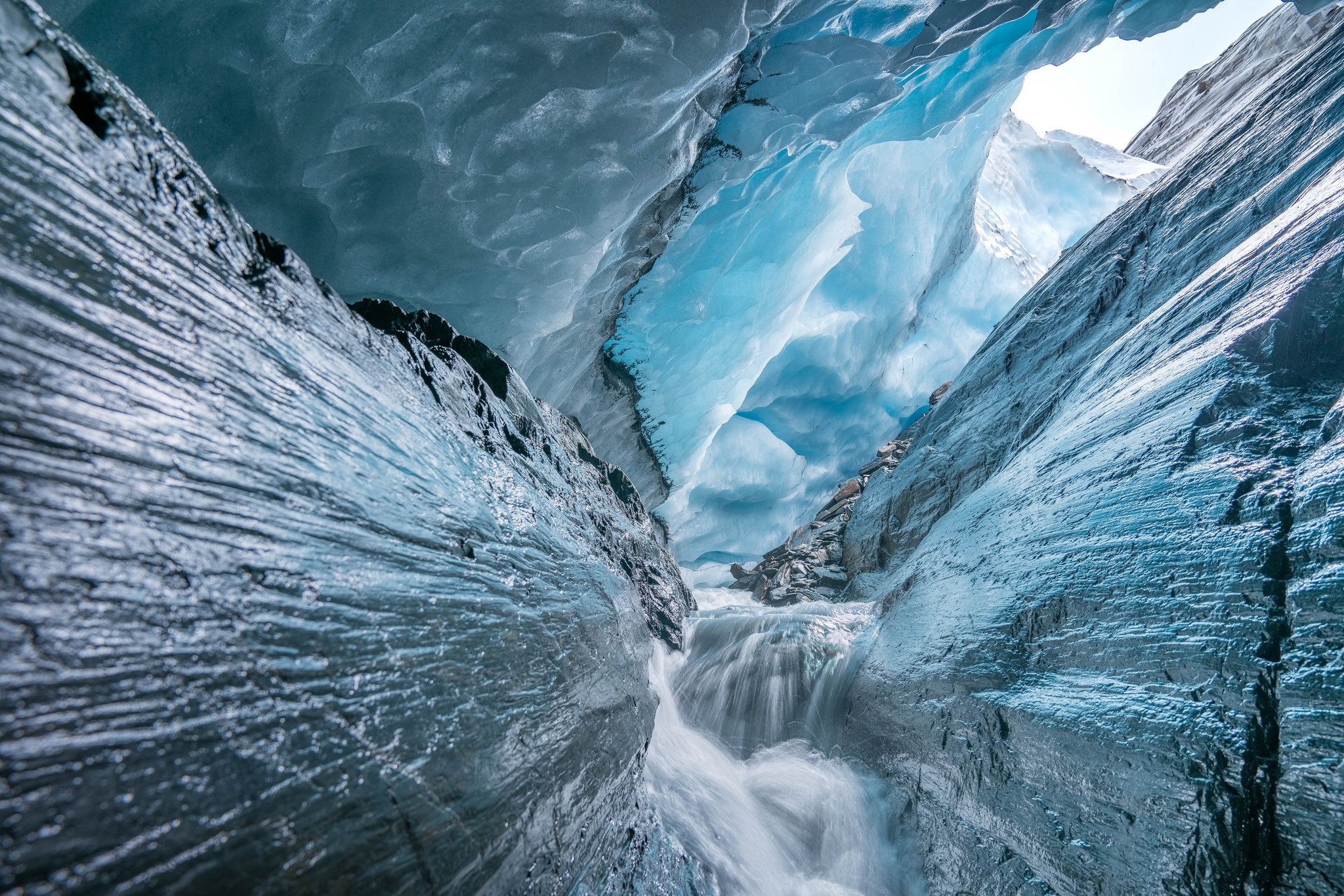 Nature Cold Ice Alaska Glacier Worthington Glacier Outdoors Water 2048x1366