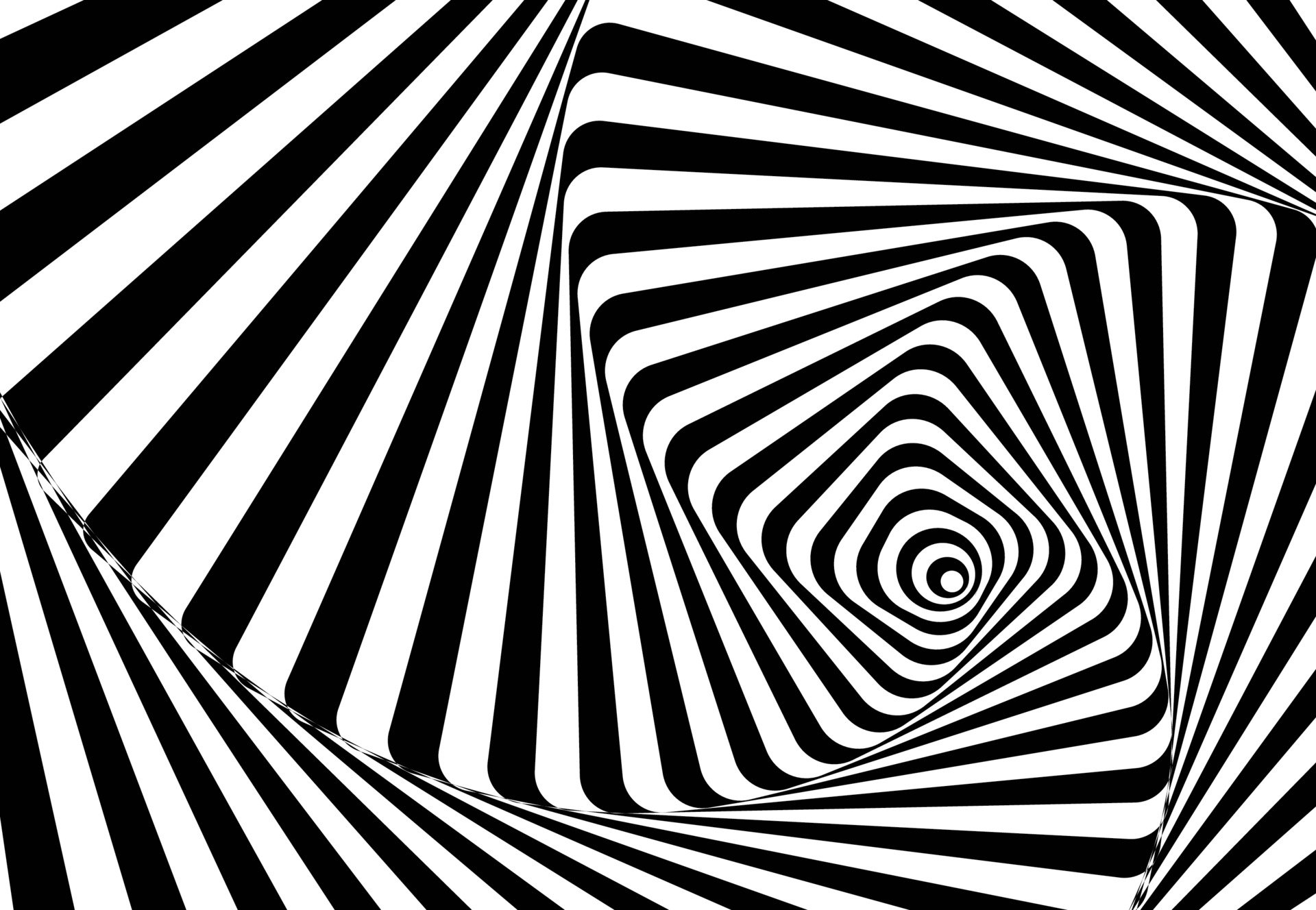 Digital Art Abstract Monochrome Lines Minimalism Optical Illusion 1920x1328
