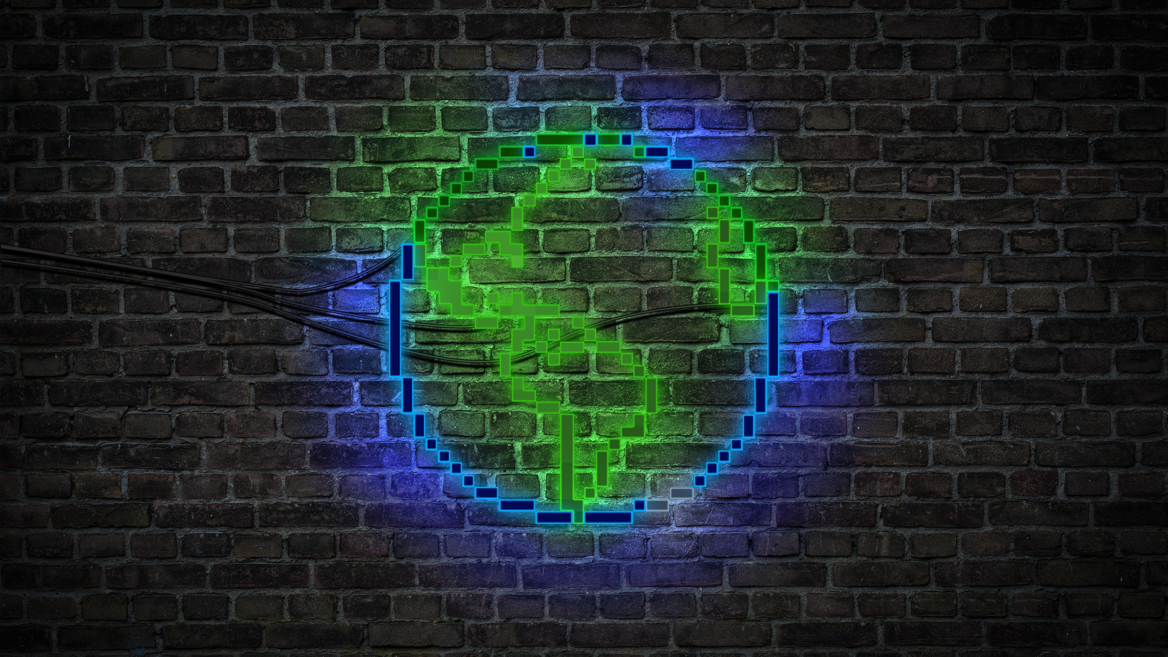 Earth Light Neon Sign Pixel 3840x2160