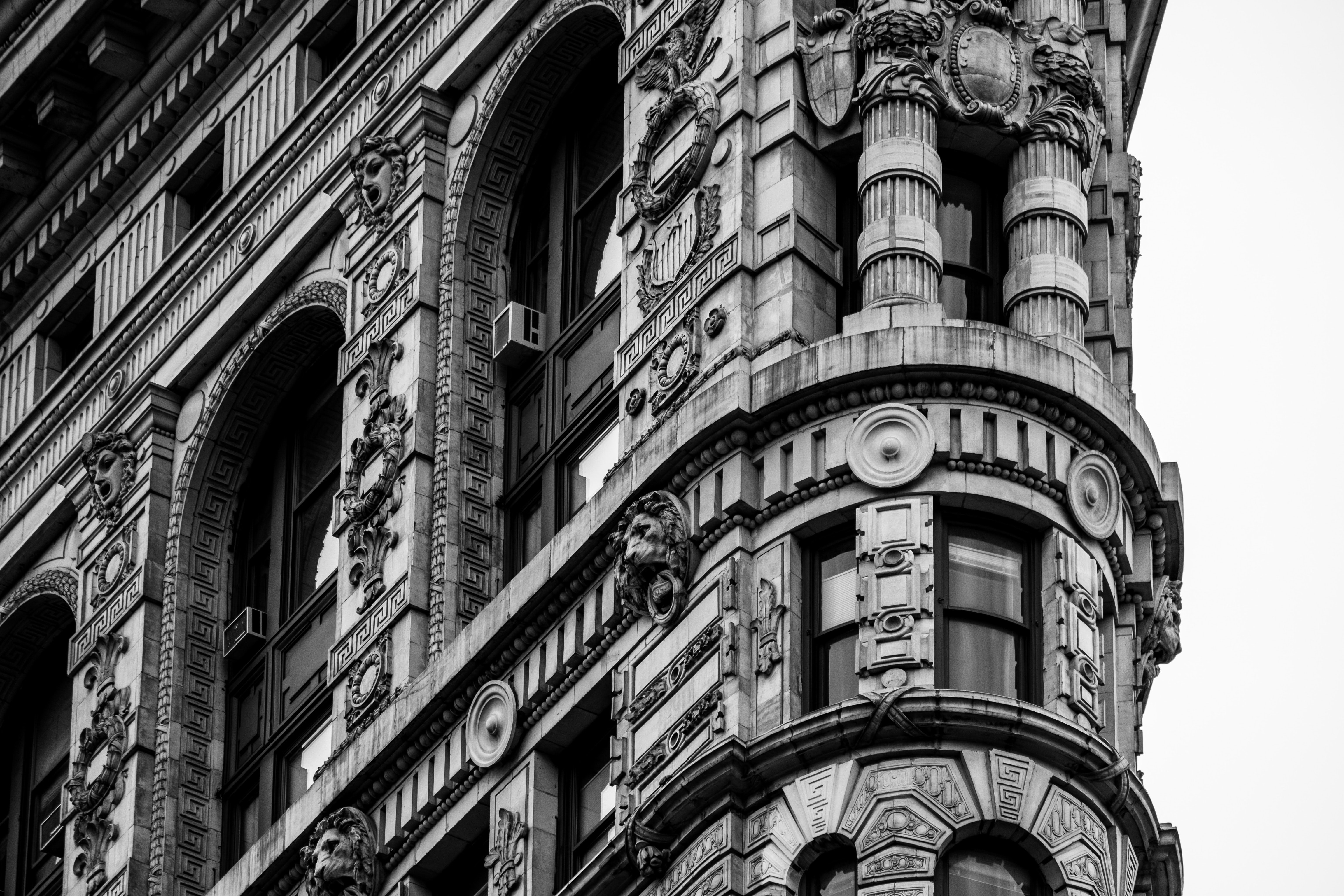 New York City Flatiron Building Facade Monochrome Architecture Old Building 4608x3072