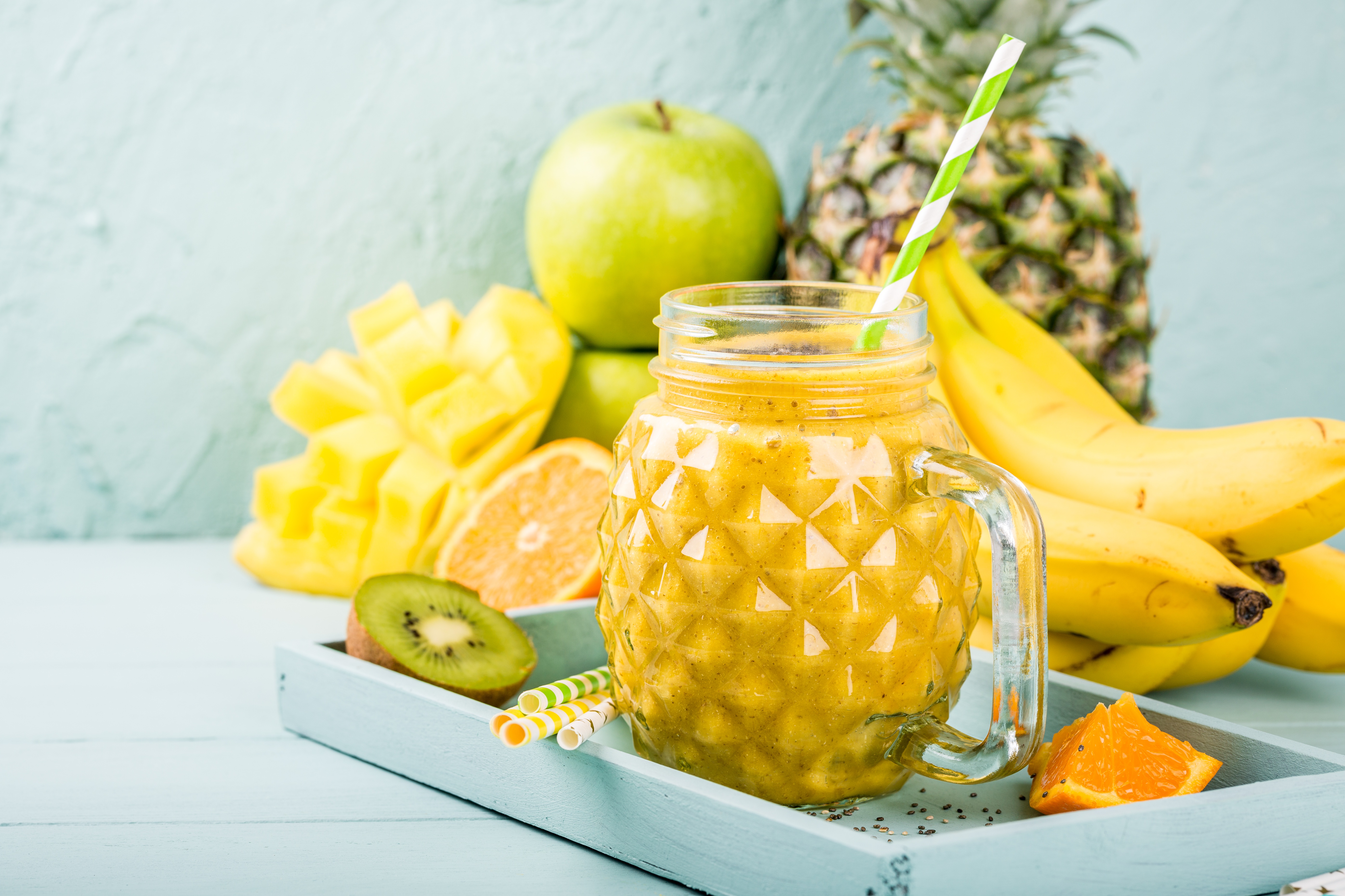 Apple Juice Pineapple Banana Fruit 5585x3723