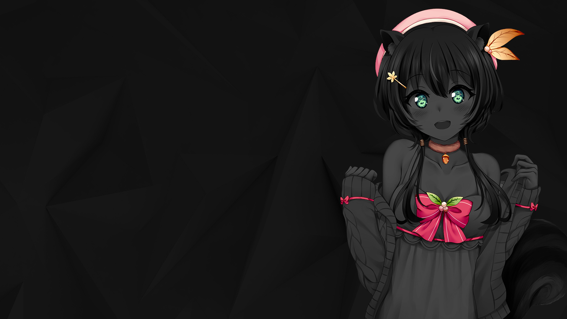 Monochrome Anime Anime Girls Selective Coloring Hololive Ayunda Risu 1920x1080