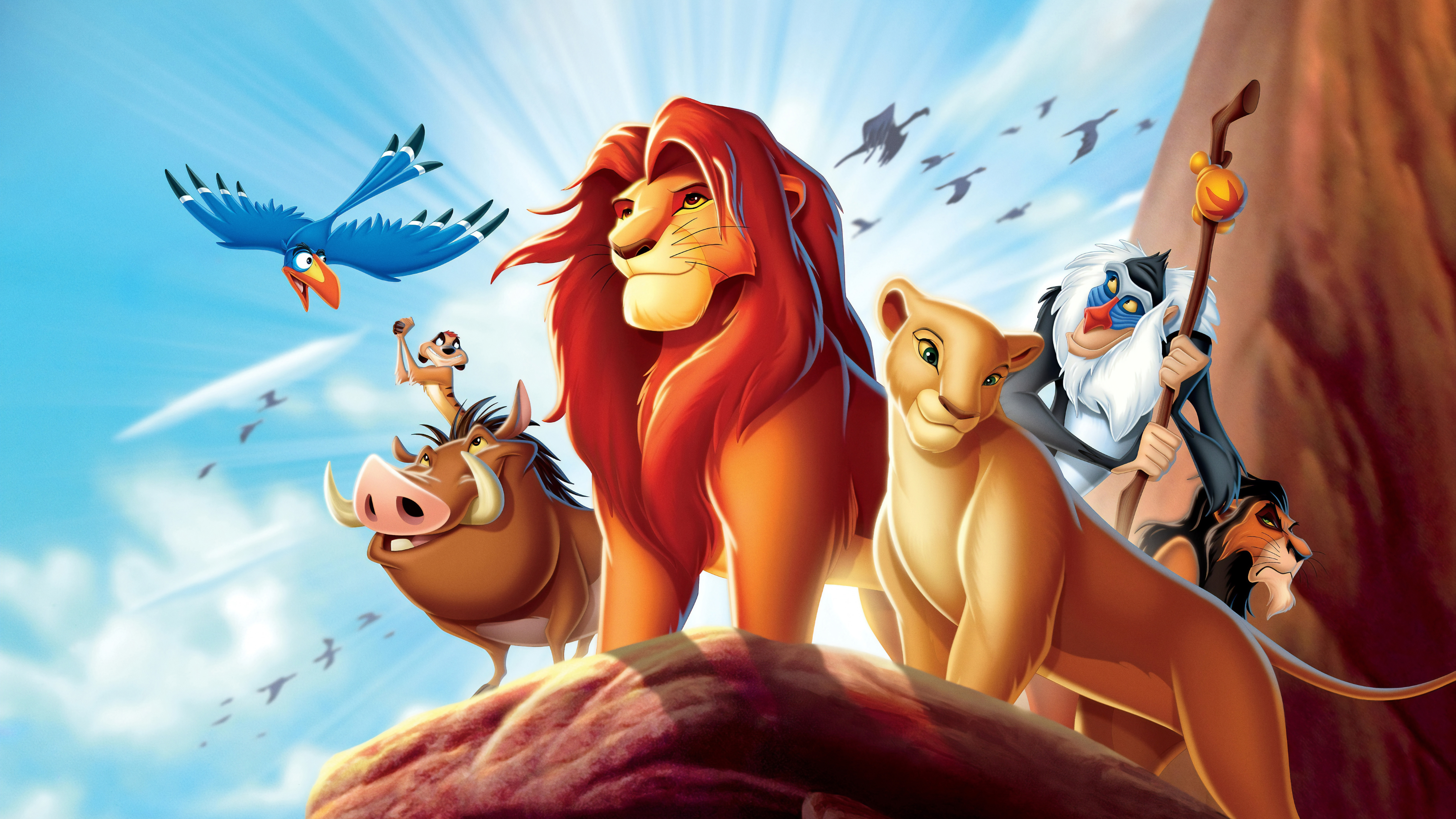 Simba Rafiki The Lion King 7680x4320