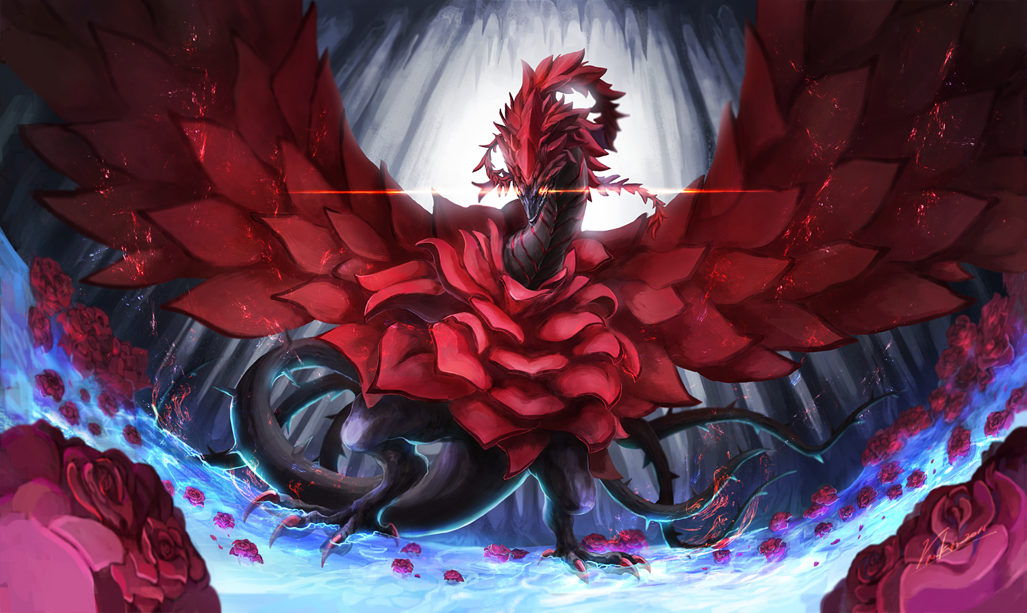 Anime Trading Card Games Yu Gi Oh Yu Gi Oh 5Ds Black Rose Dragon Dragon Artwork Digital Art Fan Art 1500x895