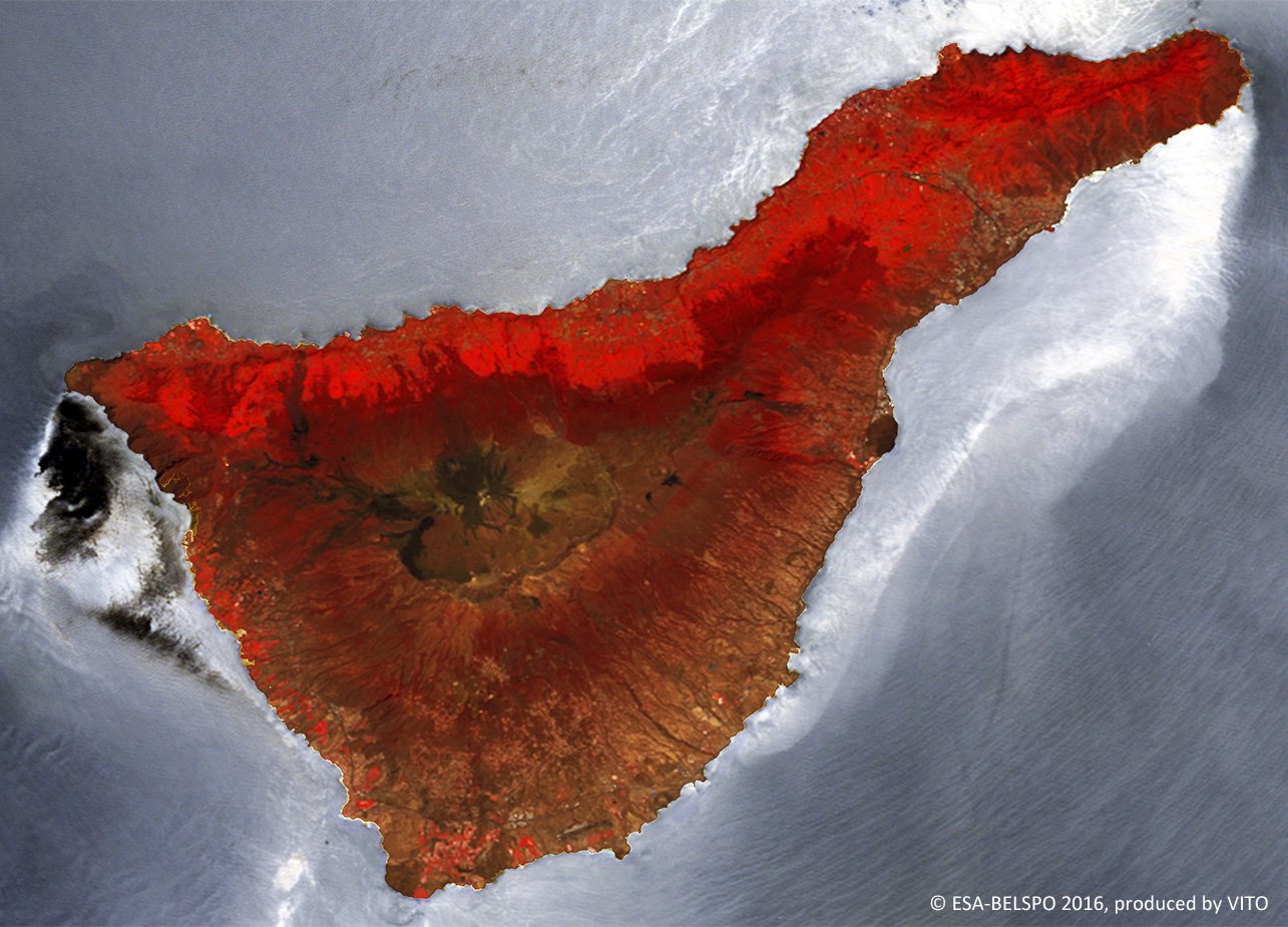 ESA Island Photography Nature Watermarked Tenerife Satellite Imagery Volcano Sea Mountains 1285x925