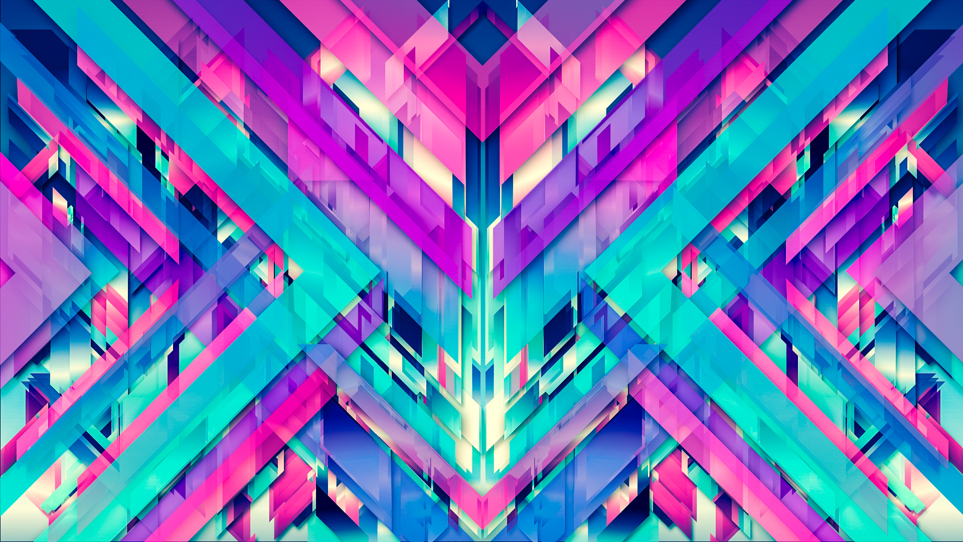 Abstract Symmetry Pink 1920x1080