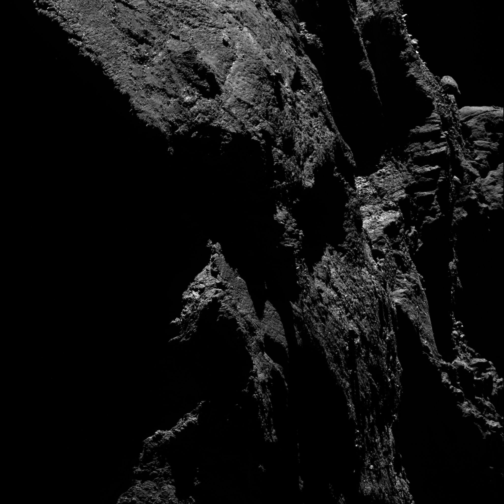 ESA Space Photography Comet Shadow OSiRiS REx ROSETTA OSiRiS 67P Churyumov Gerasimenko Monochrome 2048x2048