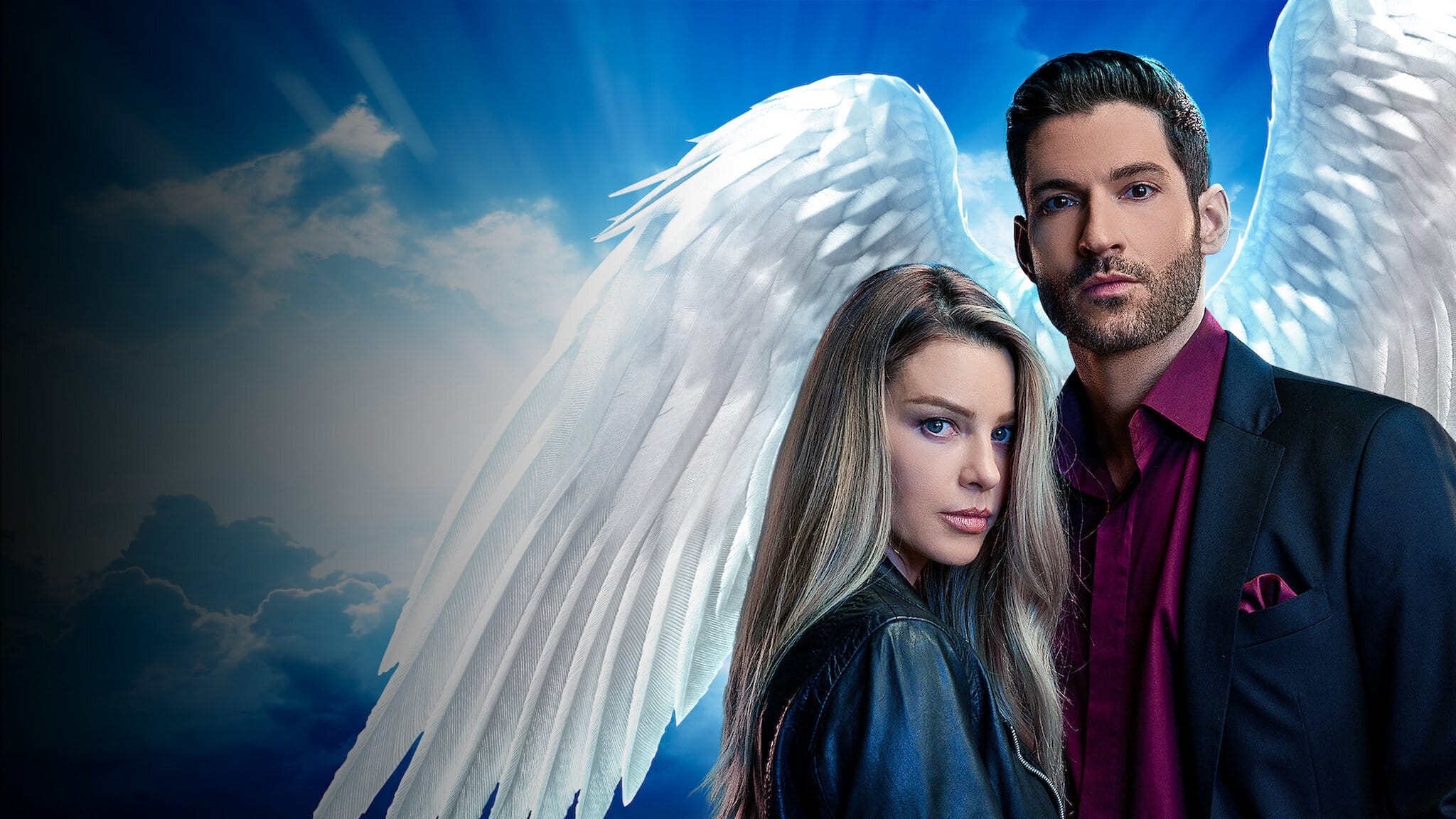 Lucifer Morningstar Tom Ellis Chloe Decker Lauren German 2048x1152