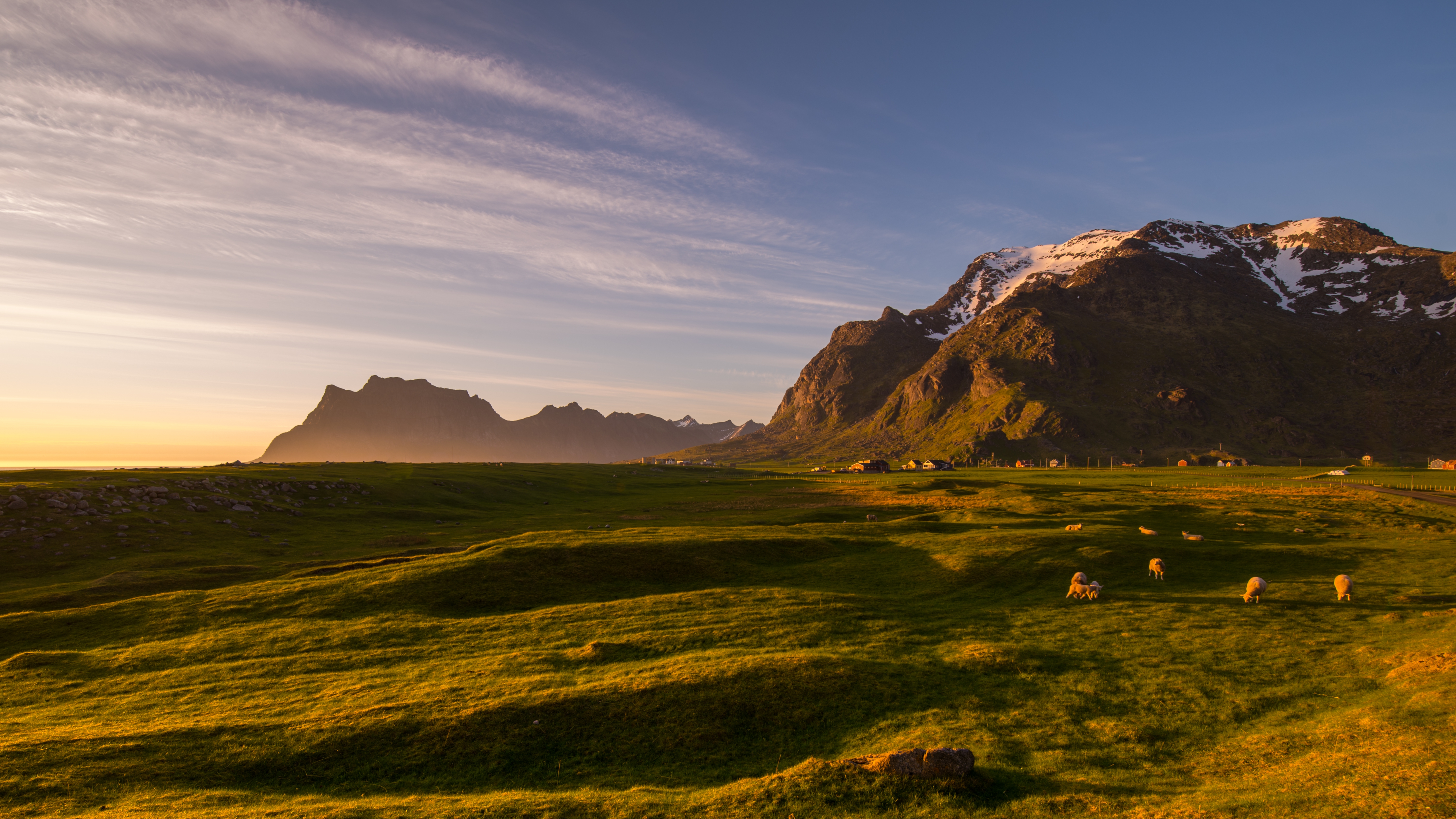 Landscape Nature Mountains Norway Lofoten Islands 6015x3382