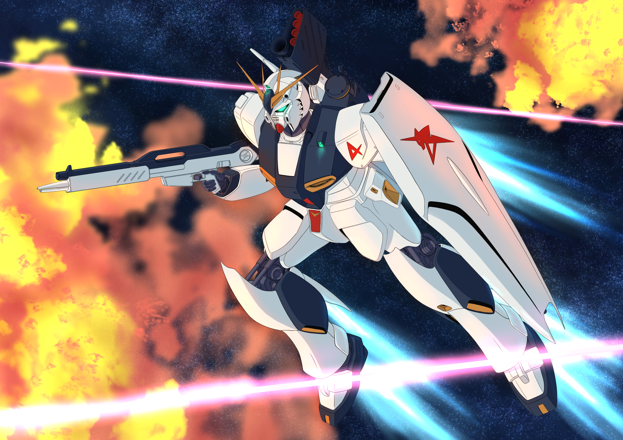 Anime Robot Gundam Mobile Suit Gundam Chars Counterattack Super Robot Wars Rx 93 V Gundam Nu Gundam  2047x1447