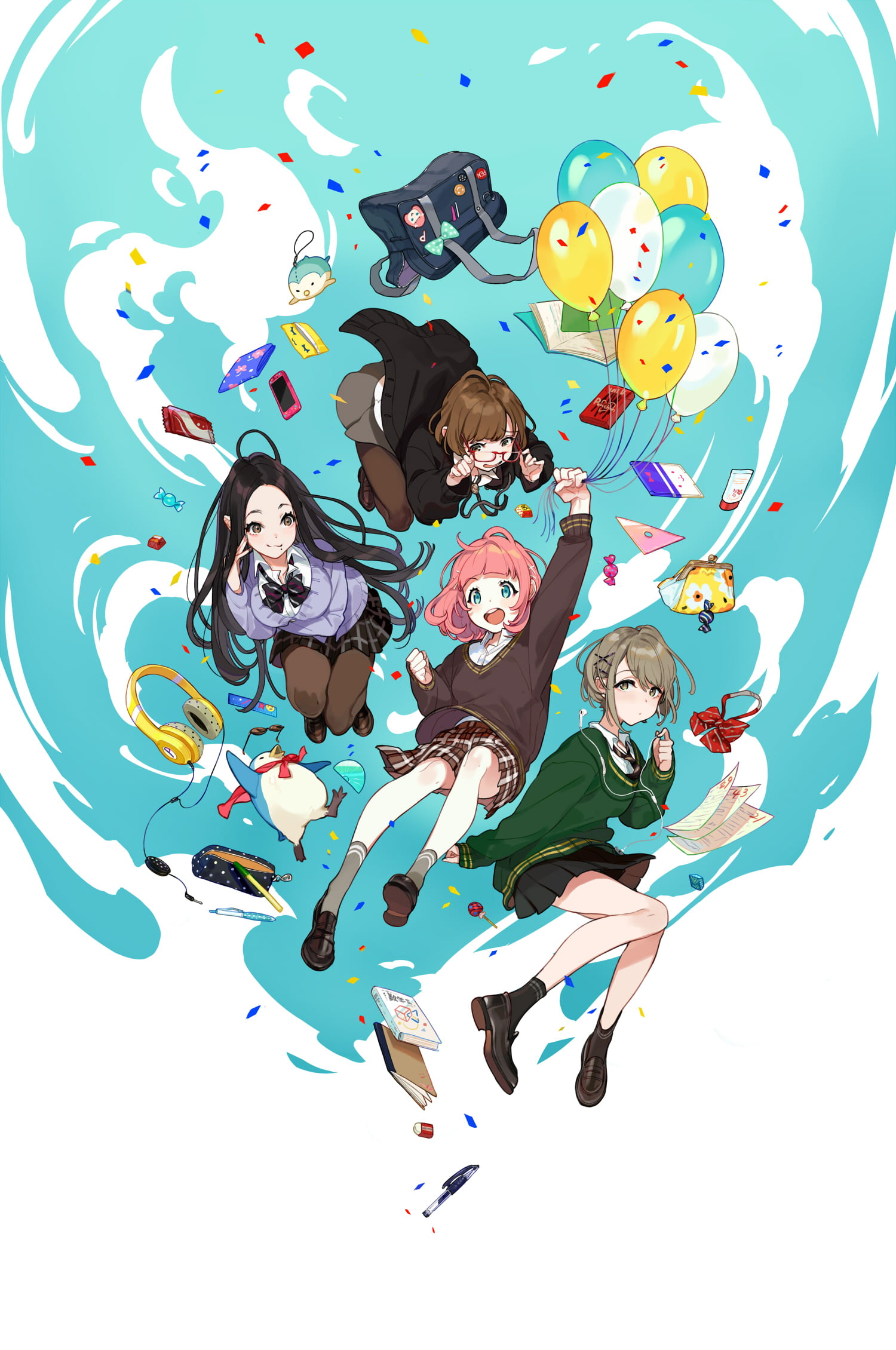 Anime Anime Girls Original Characters Artwork Youcapriccio School Uniform 1500x2260