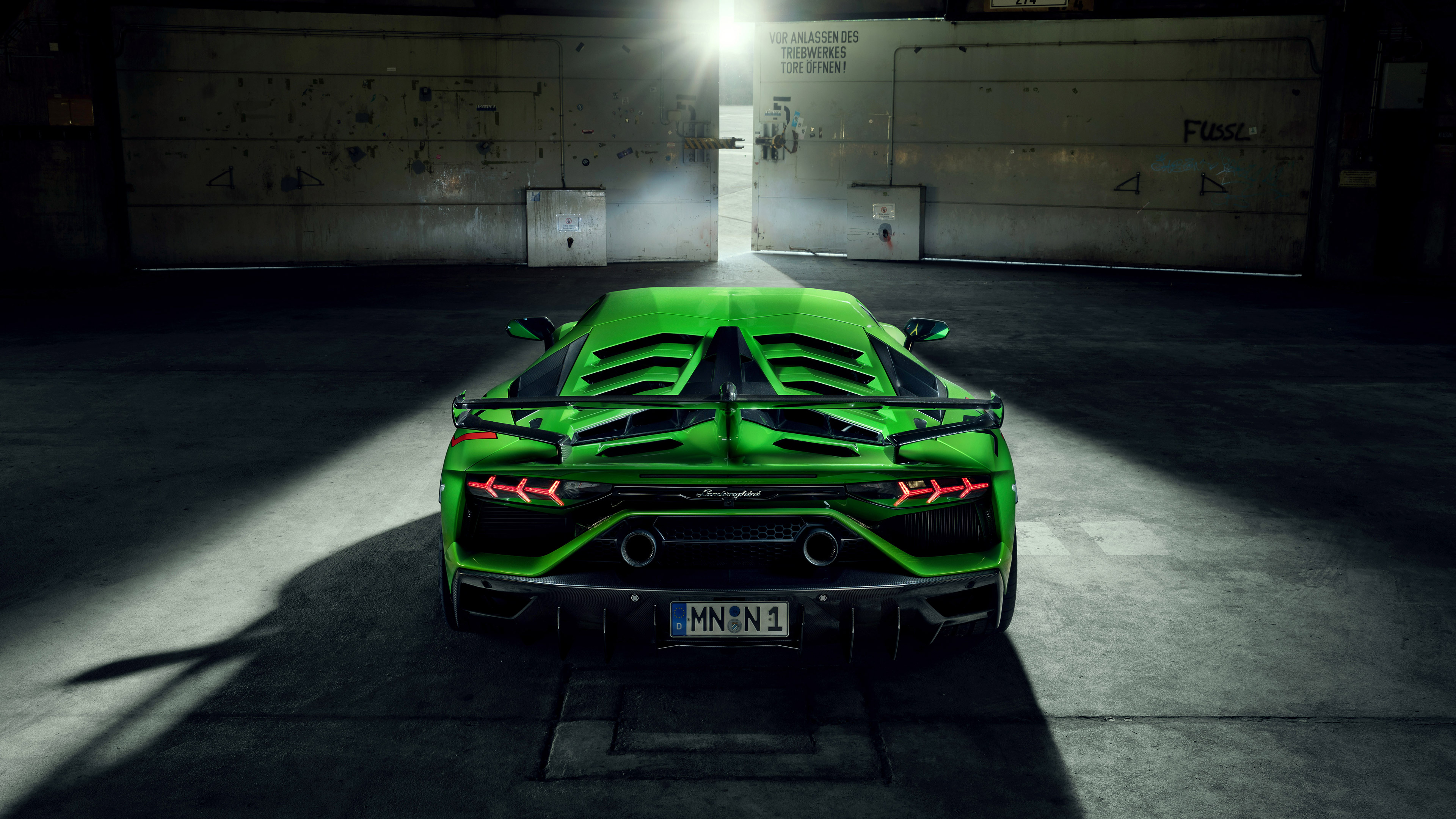 Car Green Car Sport Car Lamborghini 3840x2160