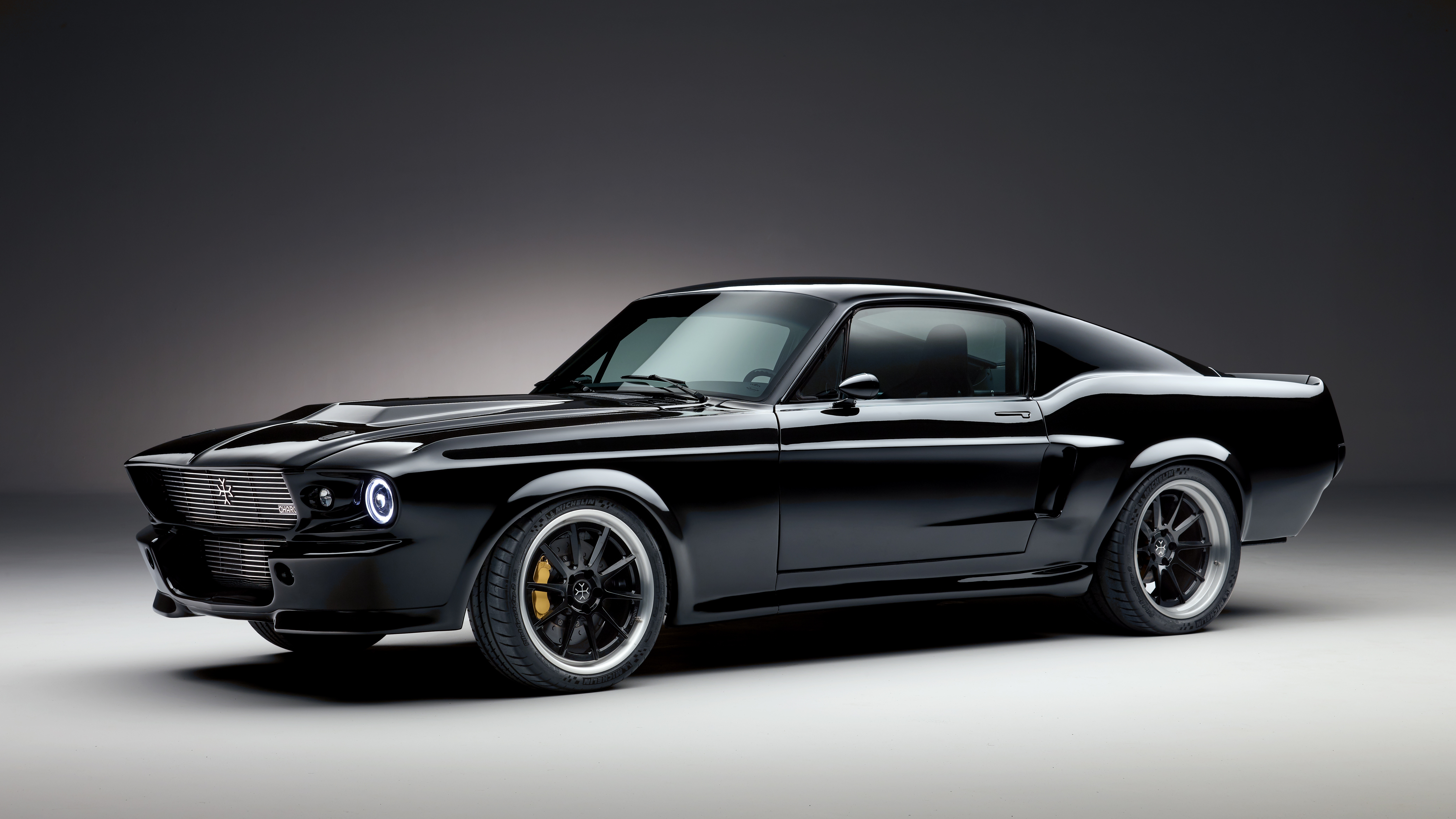 Black Car Car Electric Car Ford Ford Mustang Muscle Car Vehicle 8318x4678