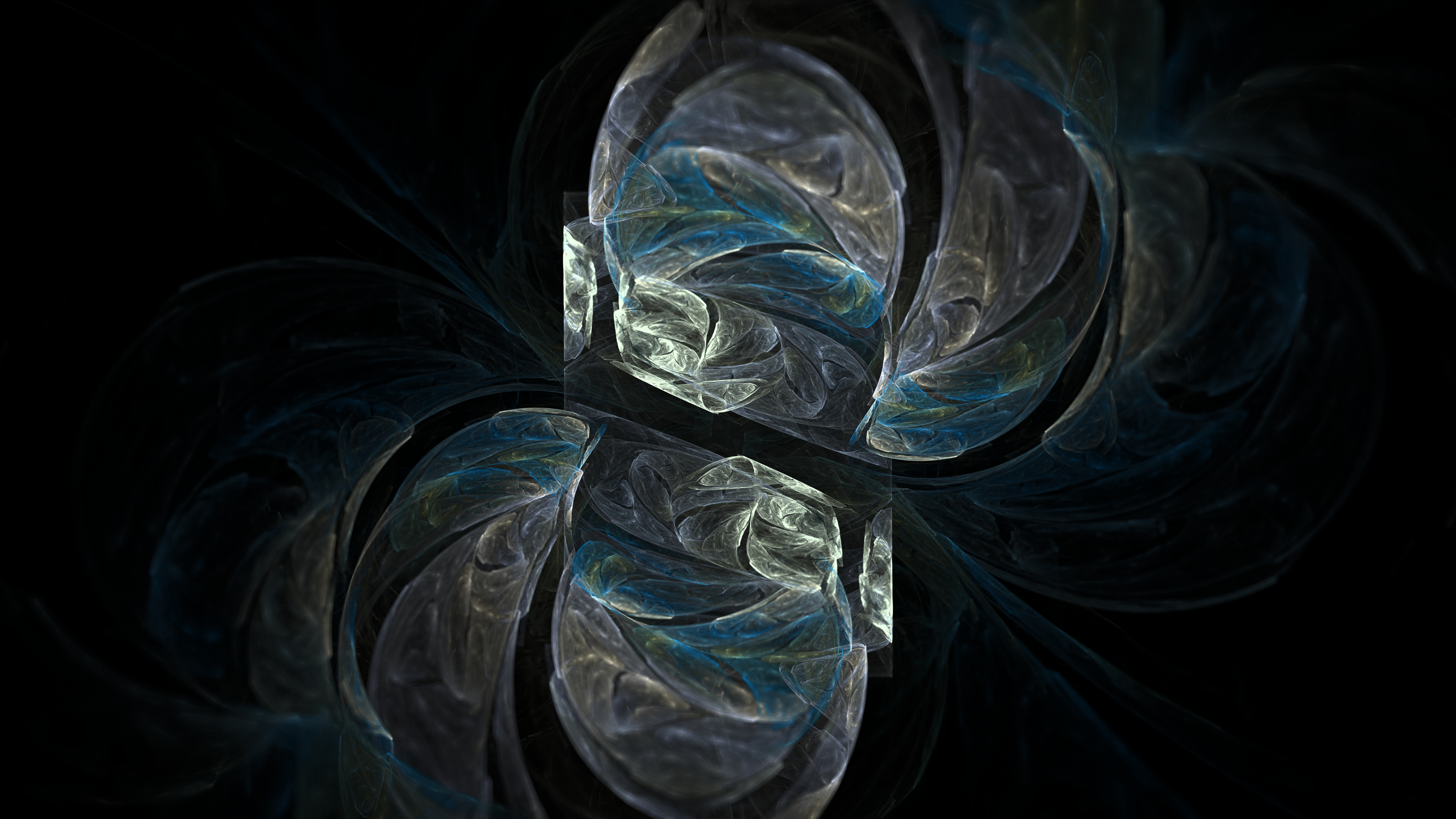 Fractal Fractal Flame Pattern Symmetry Bright Abstract Psychedelic Mathematics Wide Screen Technolog 7680x4320