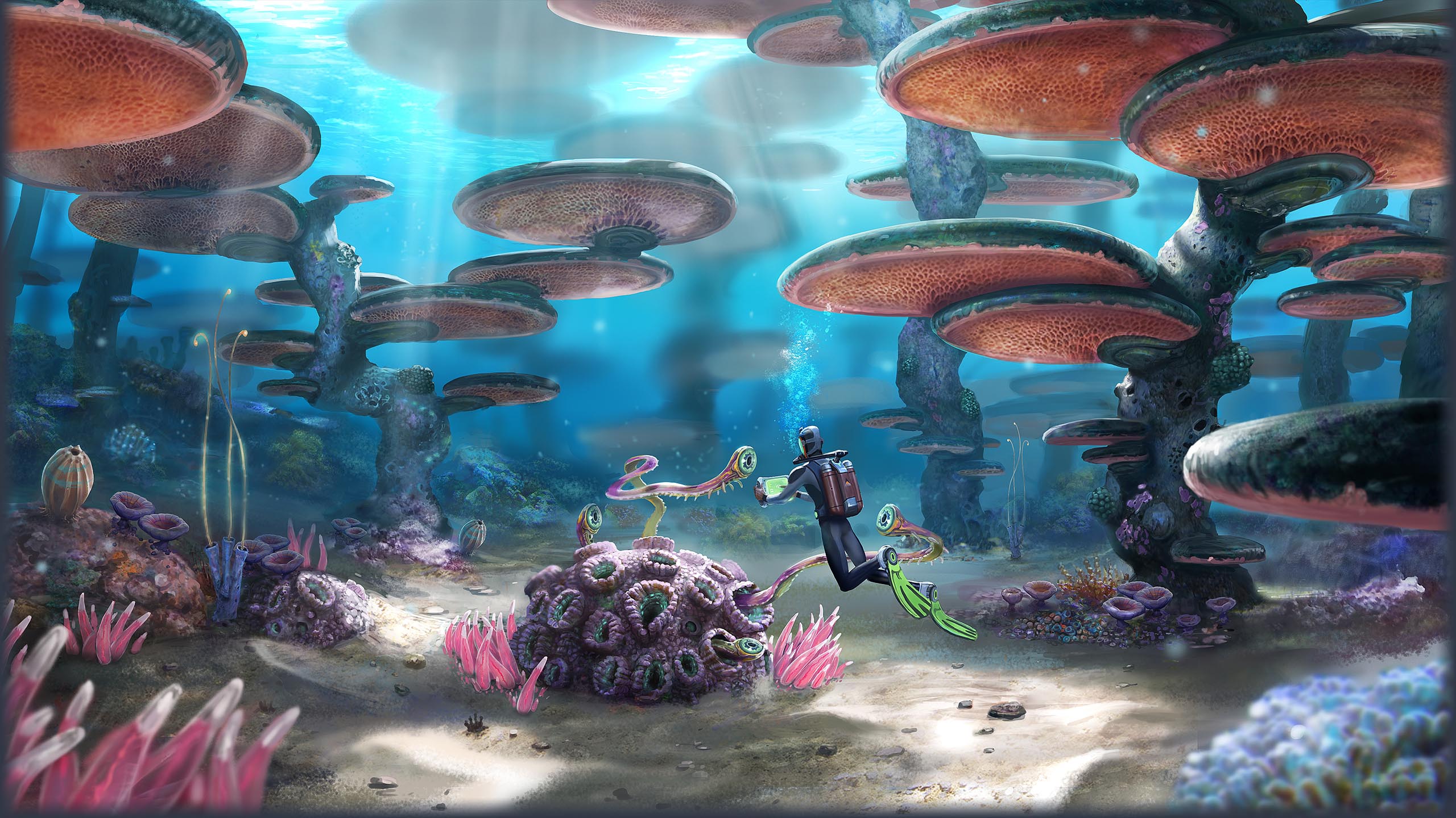 Subnautica Video Games Underwater 2560x1440