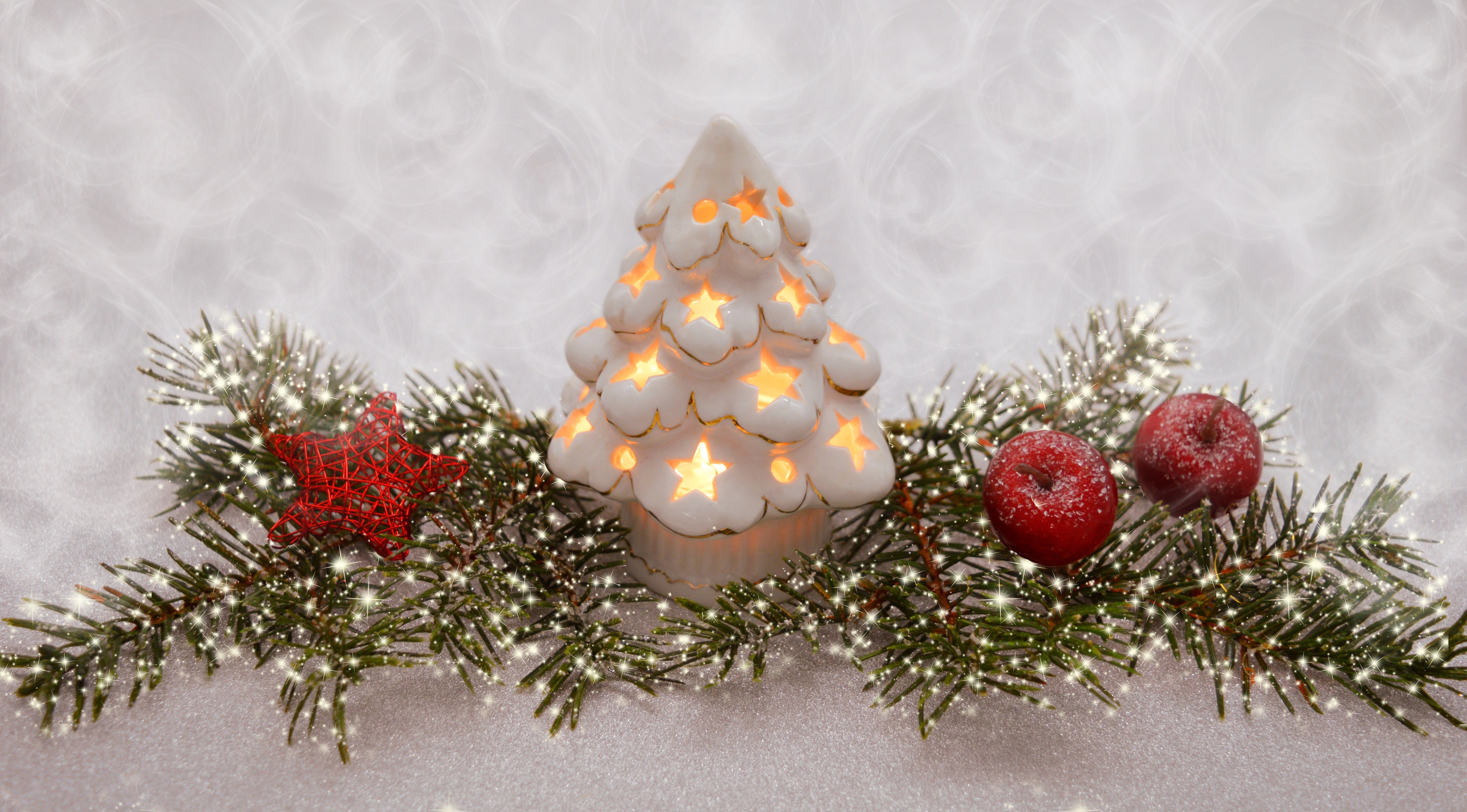 Candle Christmas Decoration 6012x3328