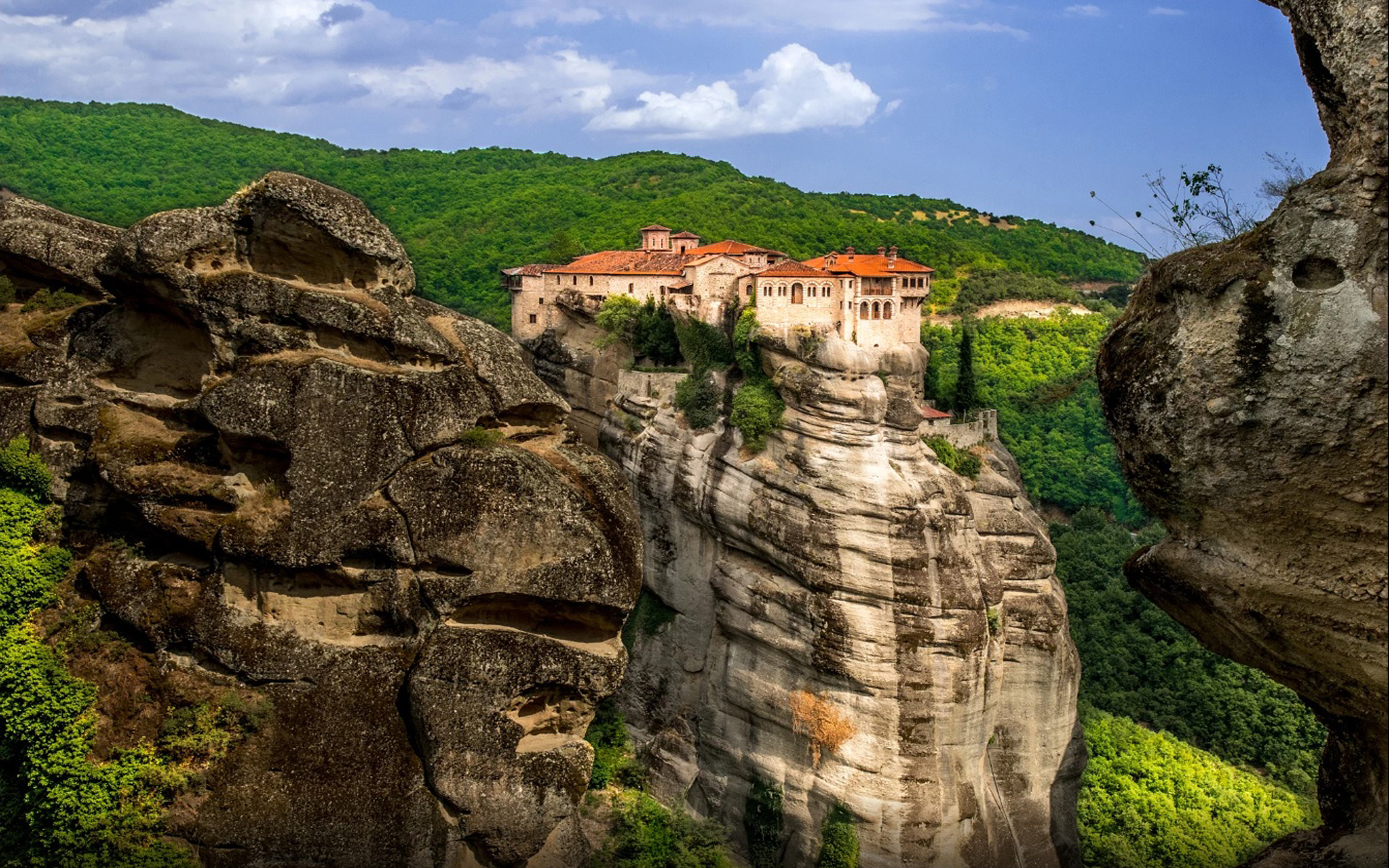 Greece Rock Monastery 1920x1200