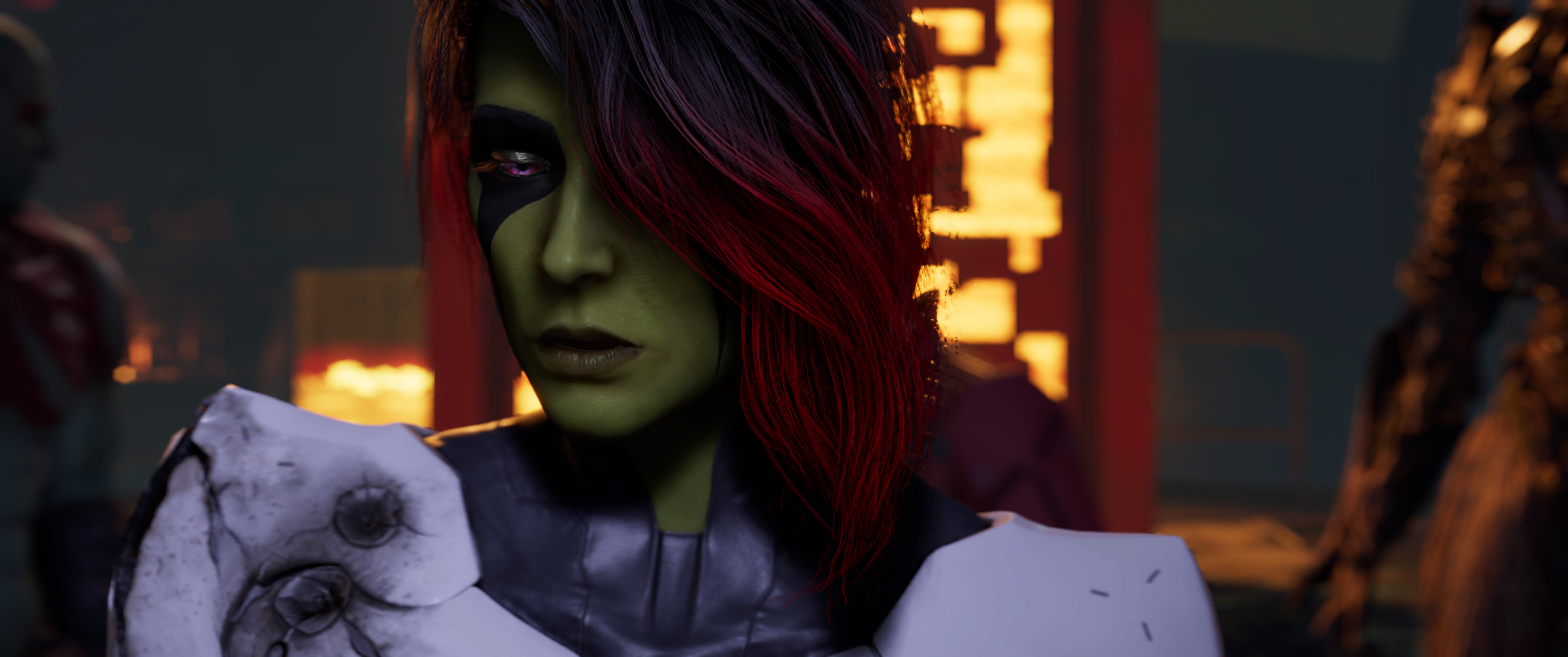 Guardians Of The Galaxy Game Game Characters Aliens Universe Gamora 3440x1440