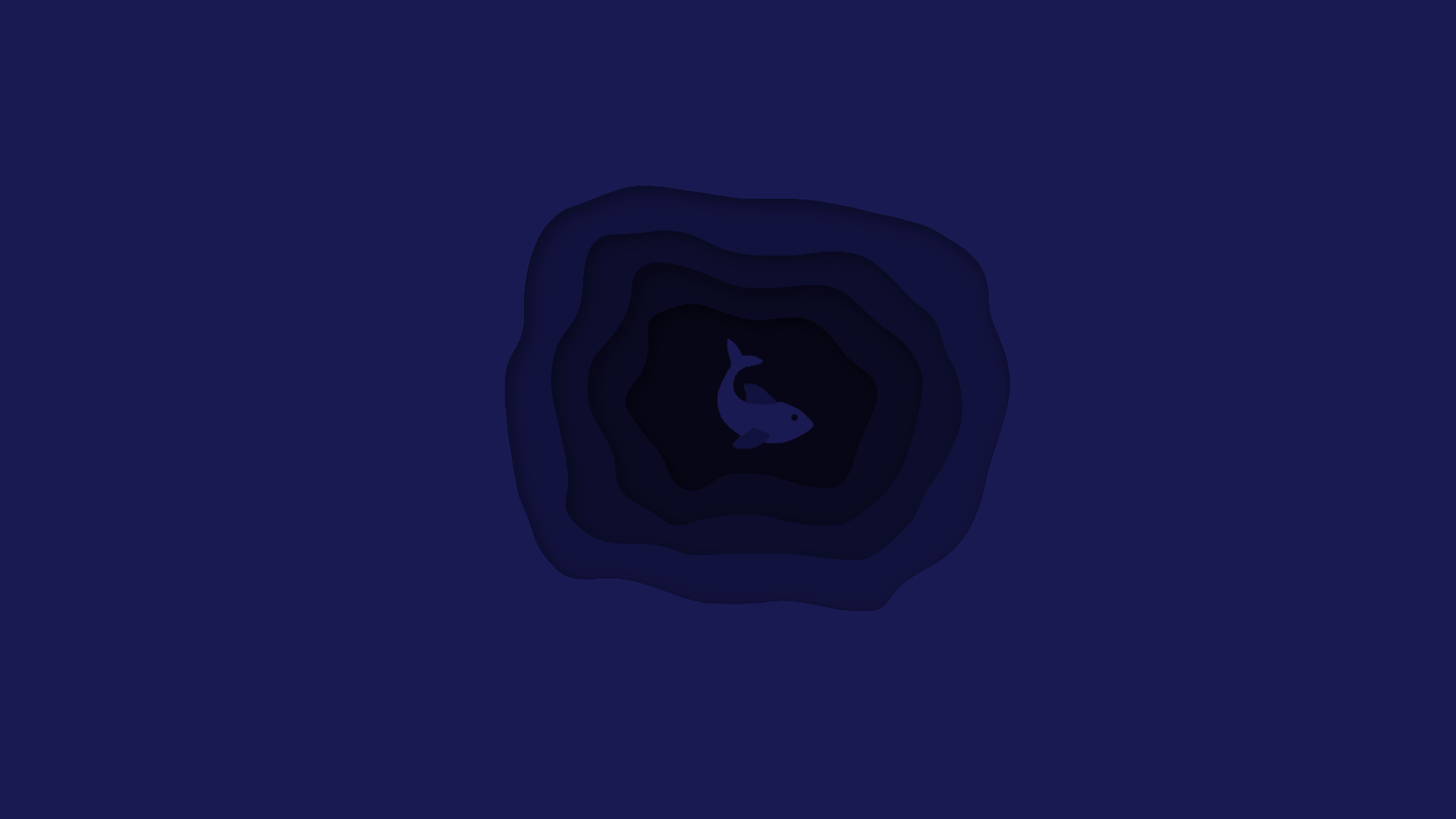Water Fish Blue Minimalism 1920x1080