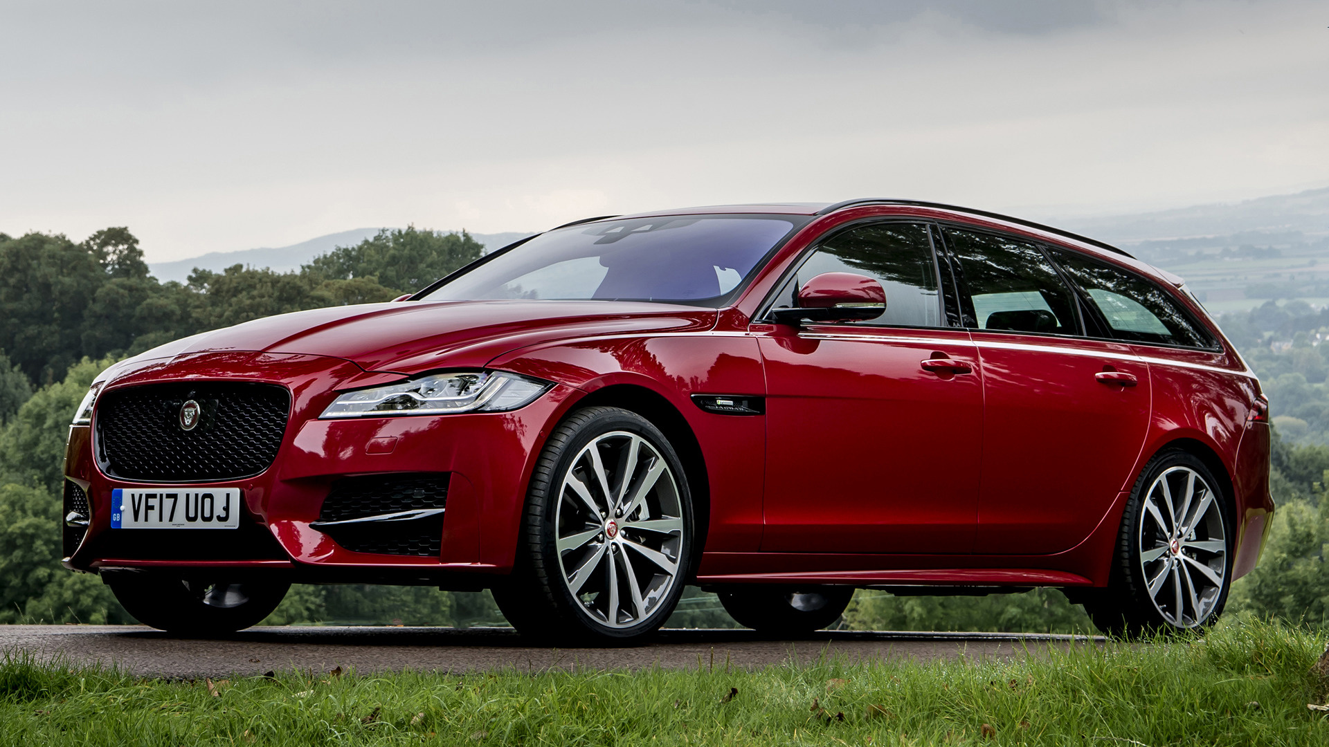 Jaguar Xf Luxury Car Red Car 1920x1080